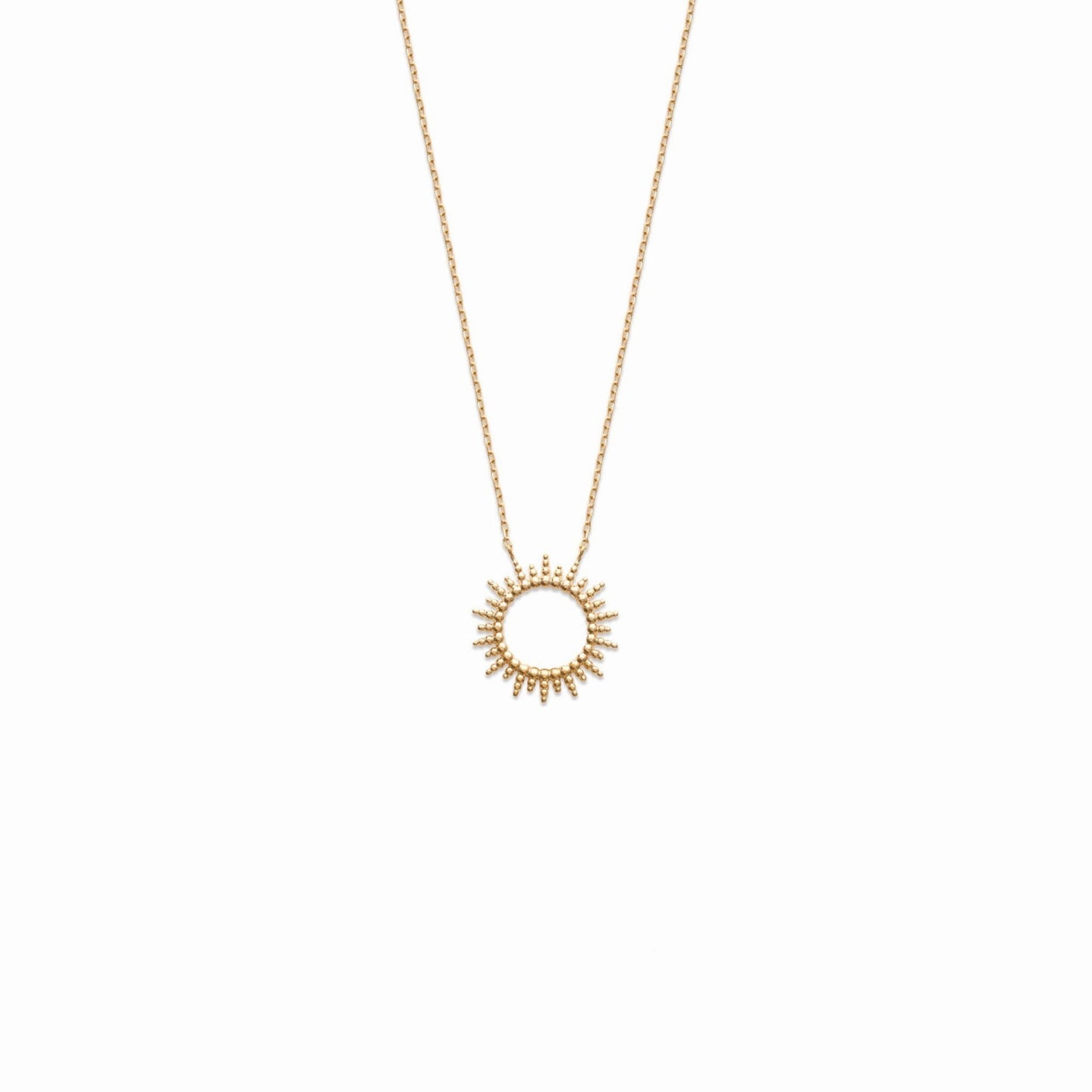 Collier soleil plaqué or