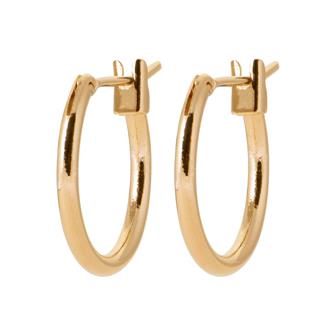 Creoles 12mm plaque or