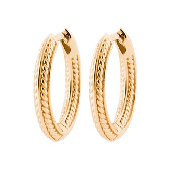 Creoles 18mm plaque or