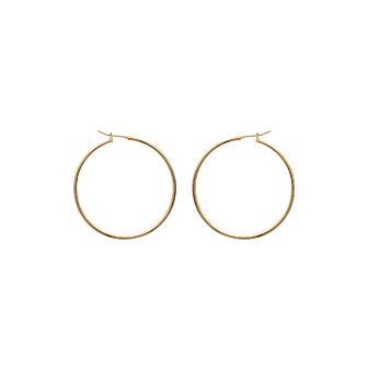 Creoles 40mm plaque or