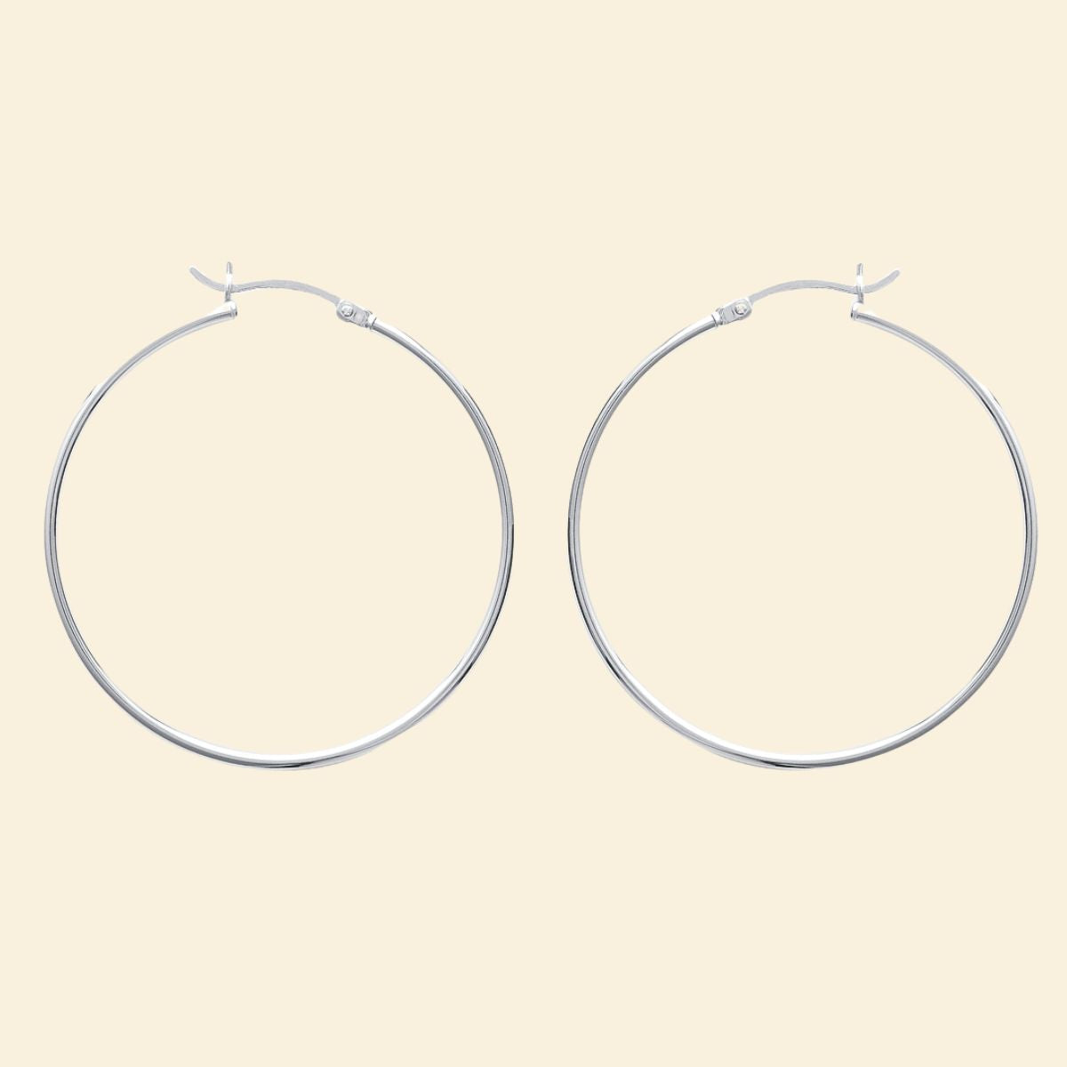 Créoles argent 40 mm