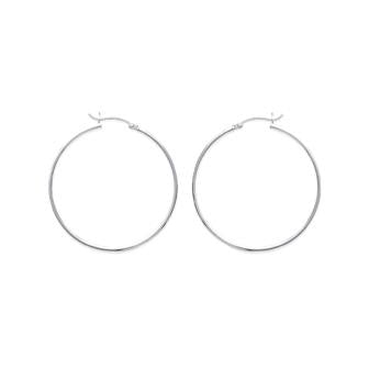 Creoles argent 40 mm