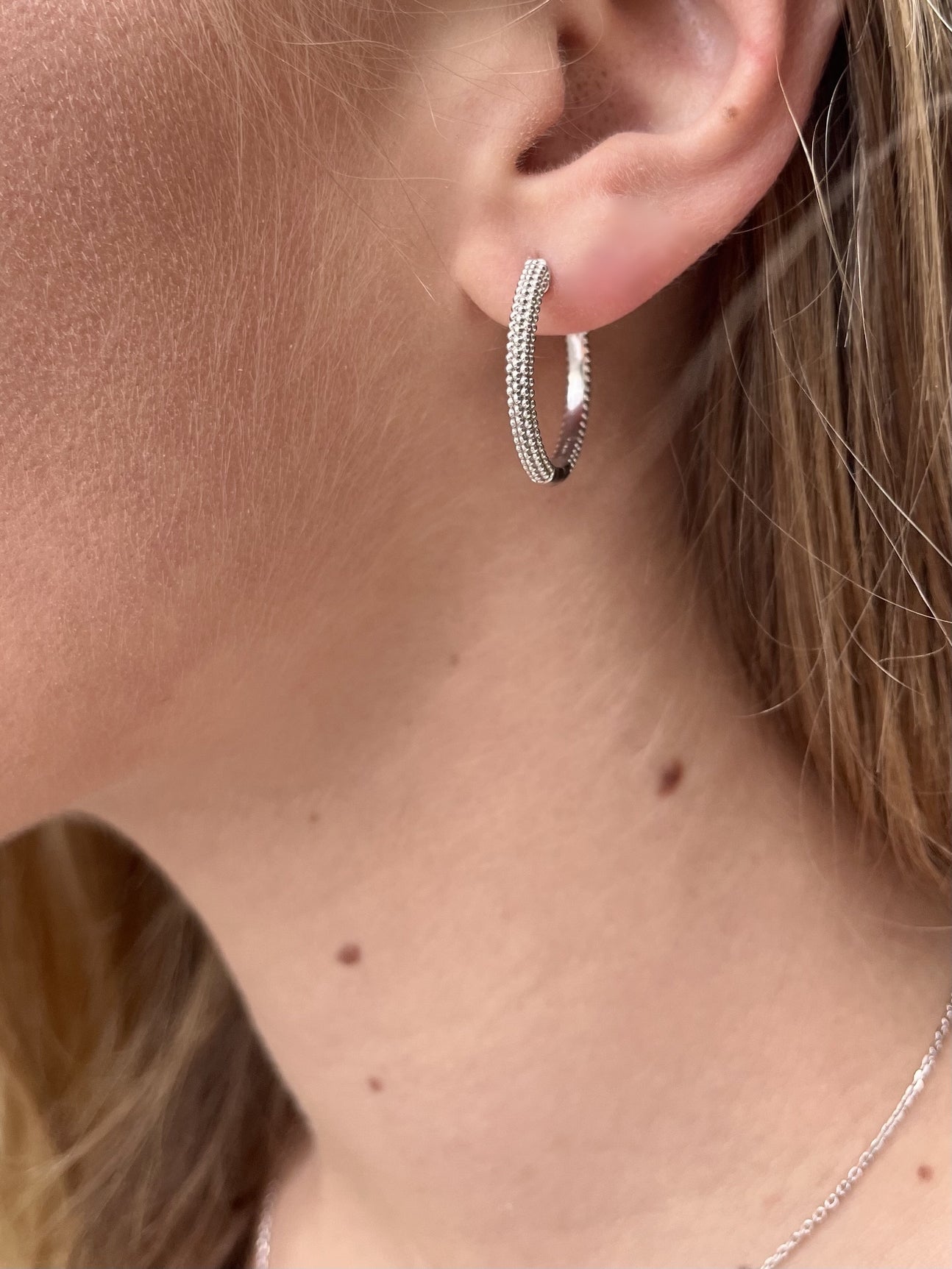 Créoles argent rhodié
