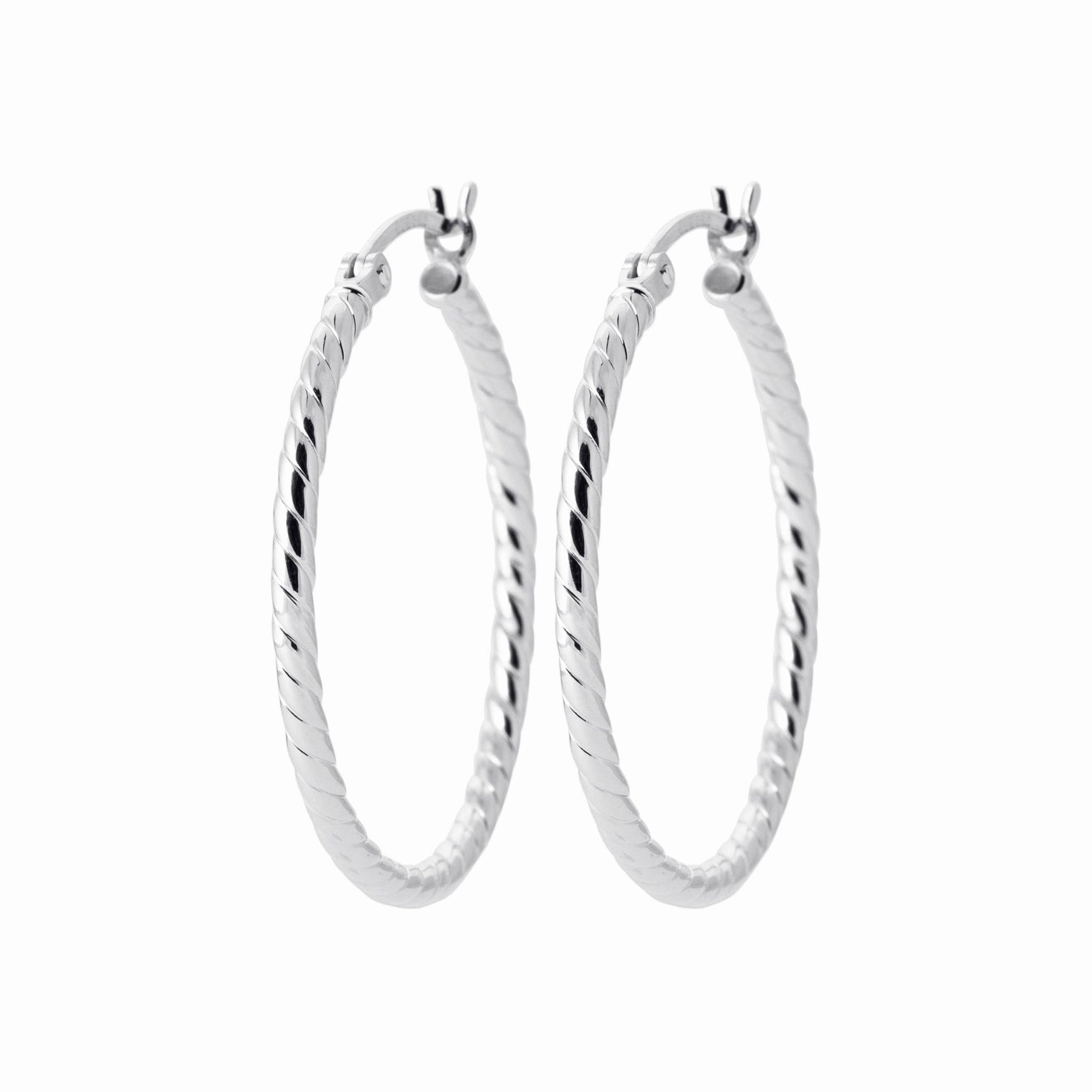 Créoles argent rhodié