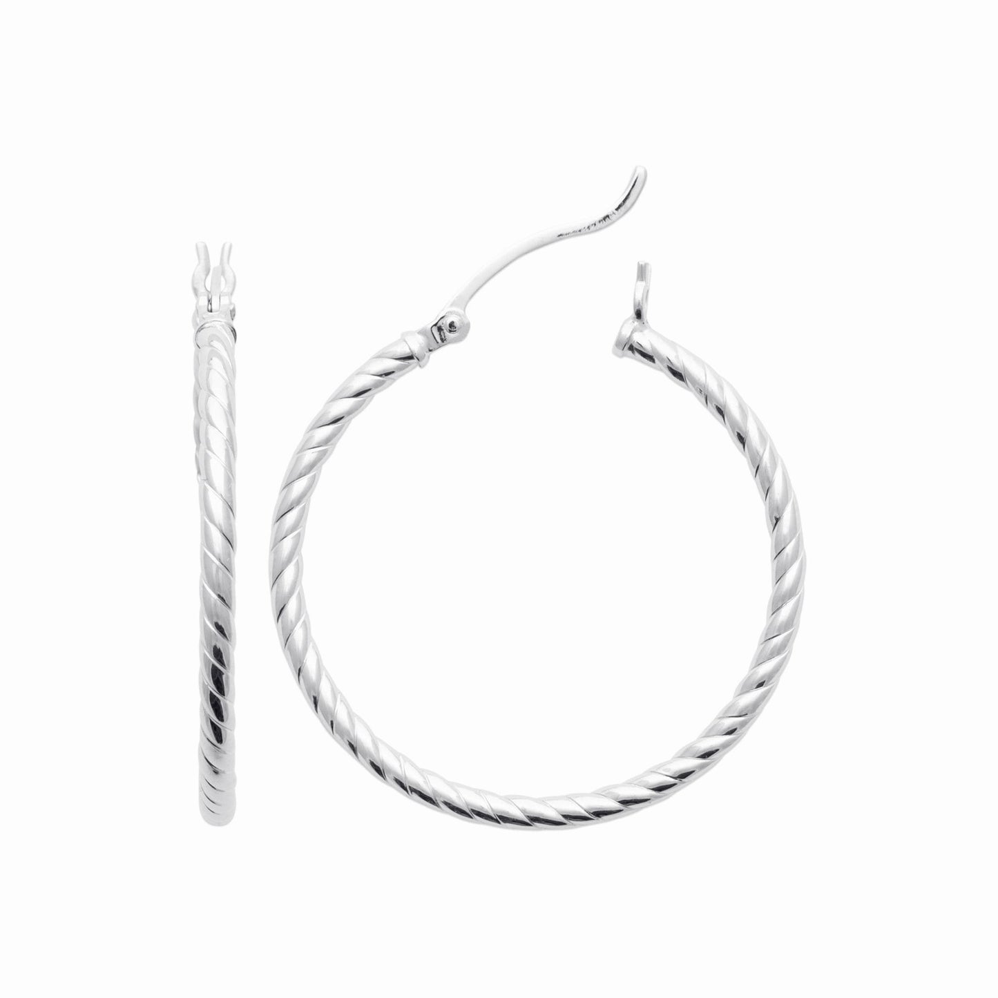 Créoles argent rhodié