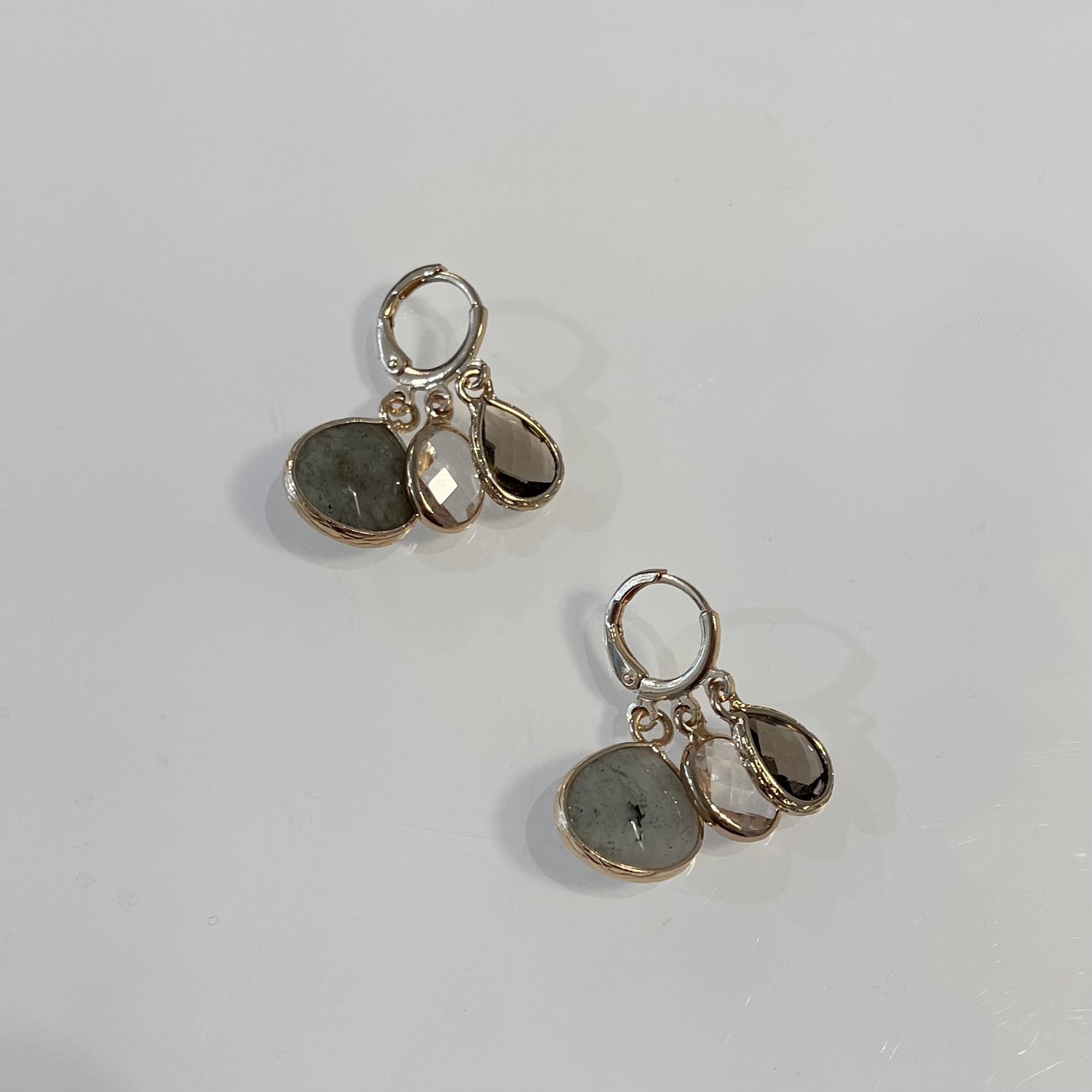 Créoles dorées Sandrine LABRADORITE