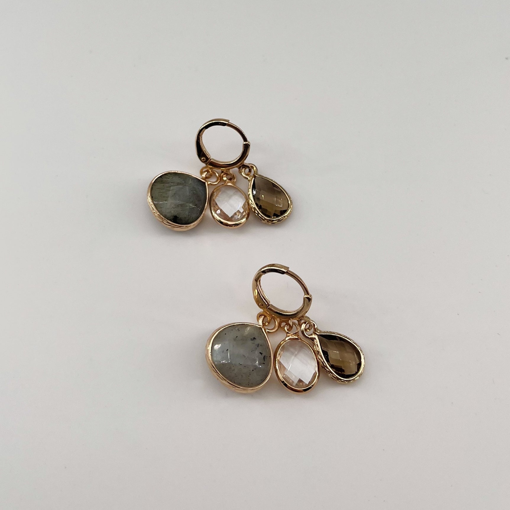 Créoles dorées Sandrine LABRADORITE