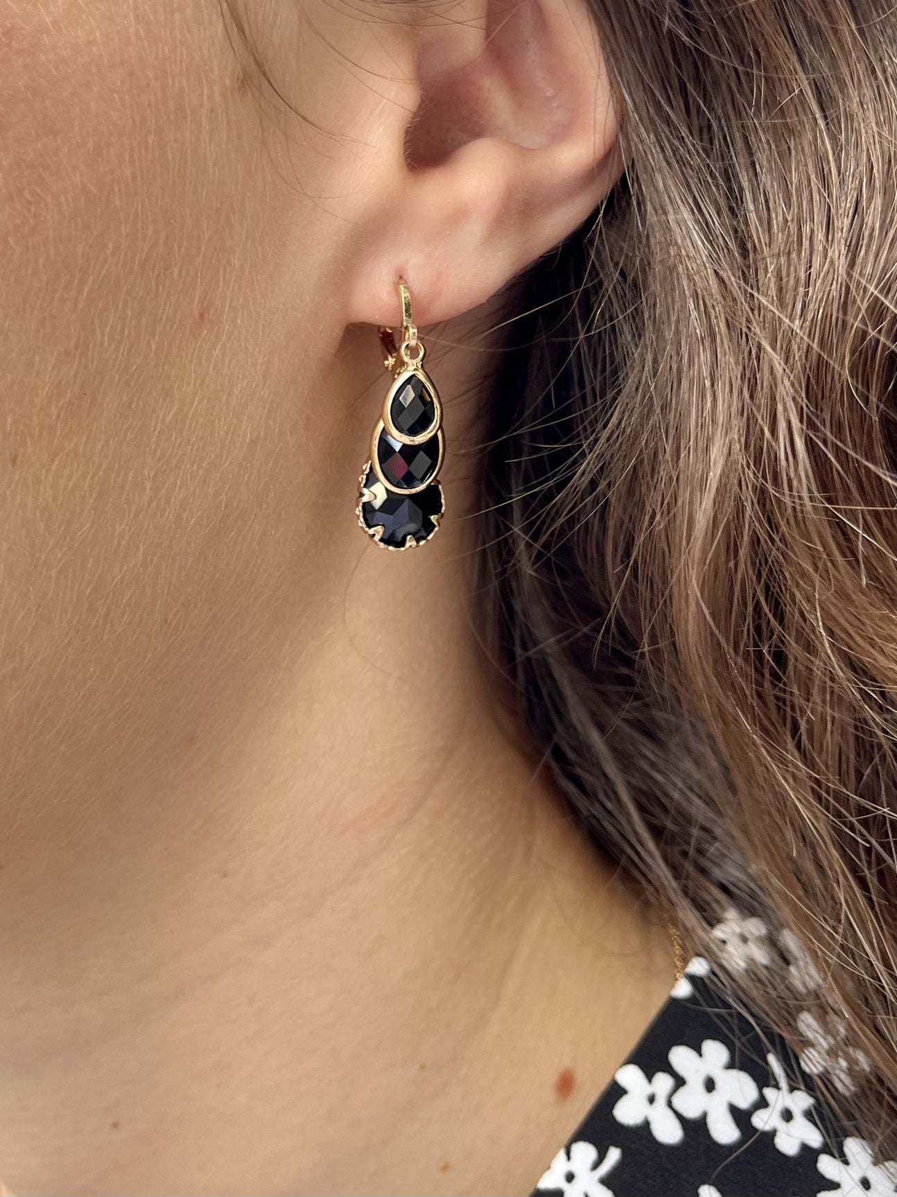 Créoles dorées Sandrine NOIR