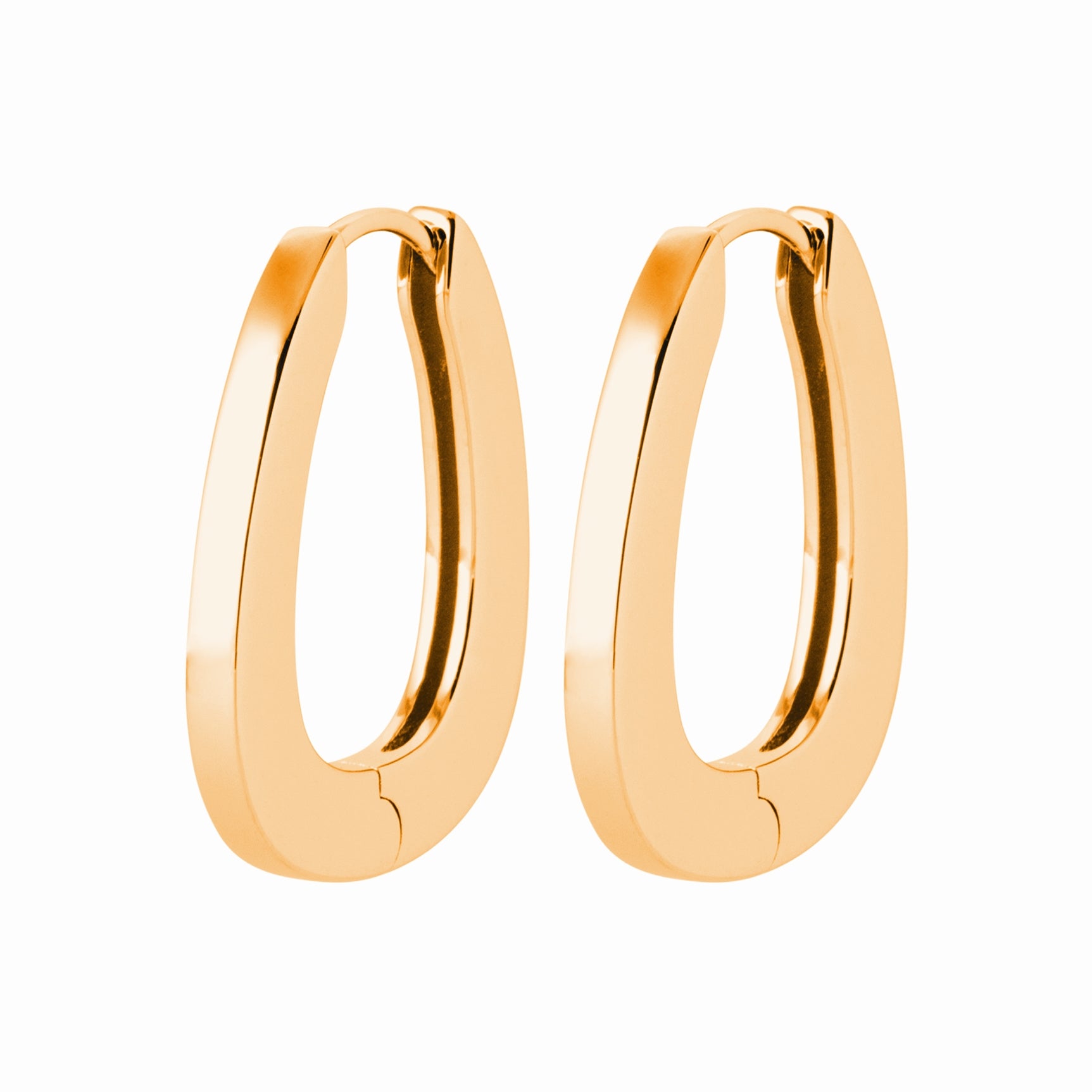 Créoles gouttes plaqué or 22mm