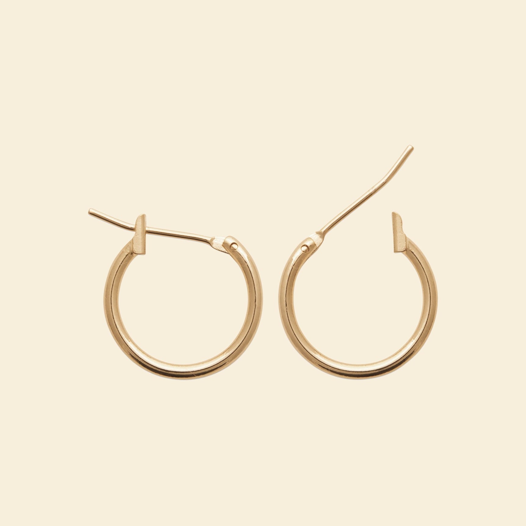 Créoles plaqué or 12mm