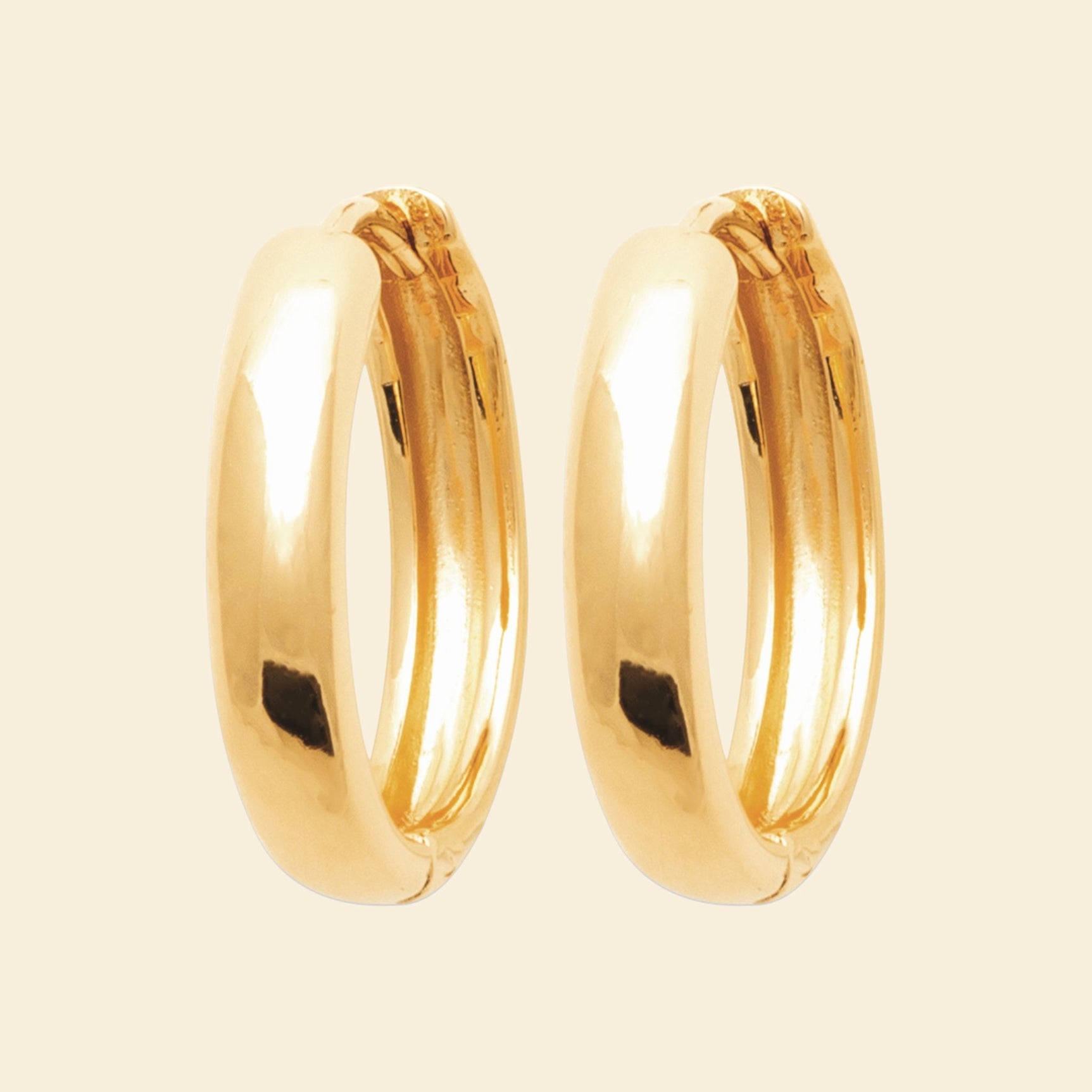 Créoles plaqué or 16 mm