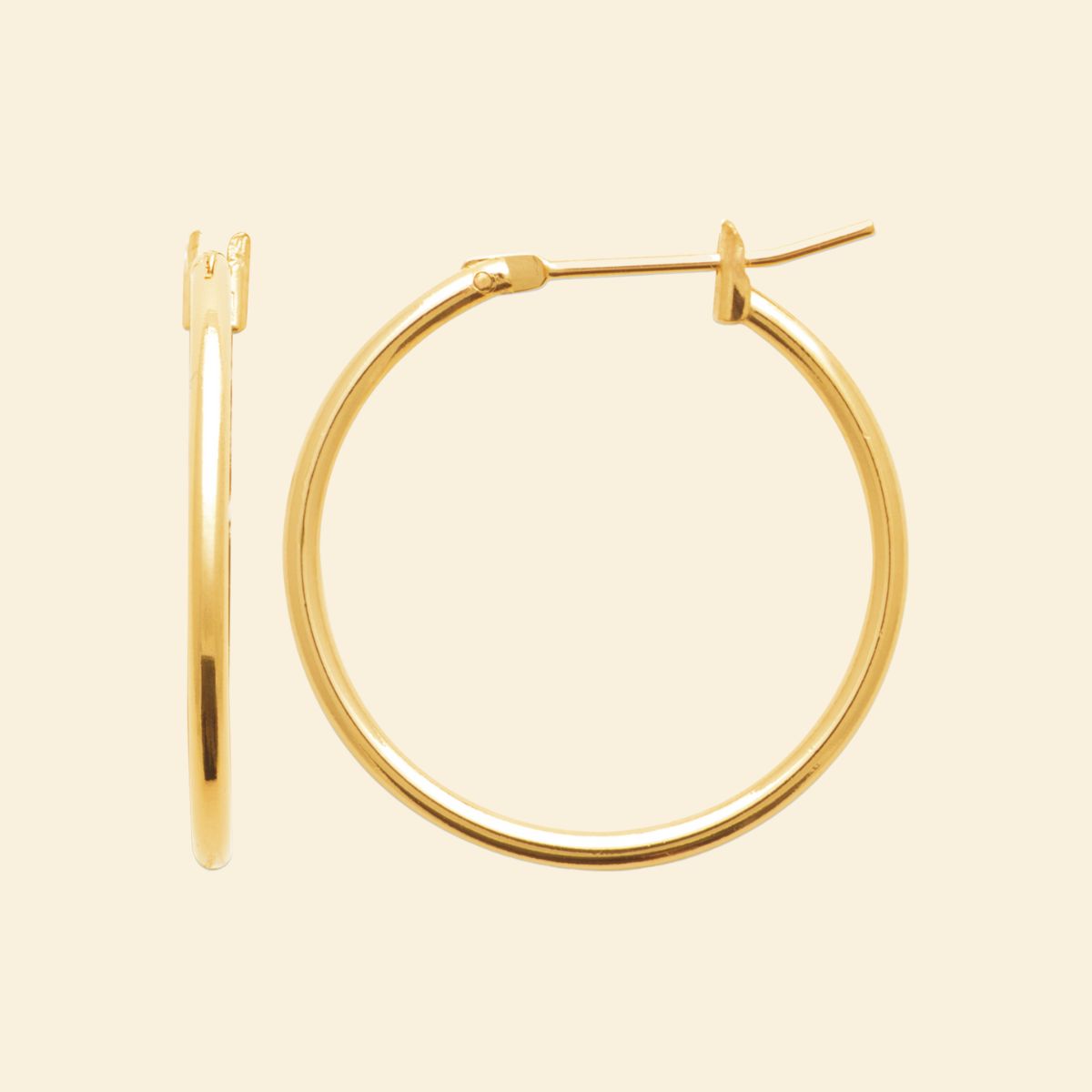 Créoles plaqué or 20mm