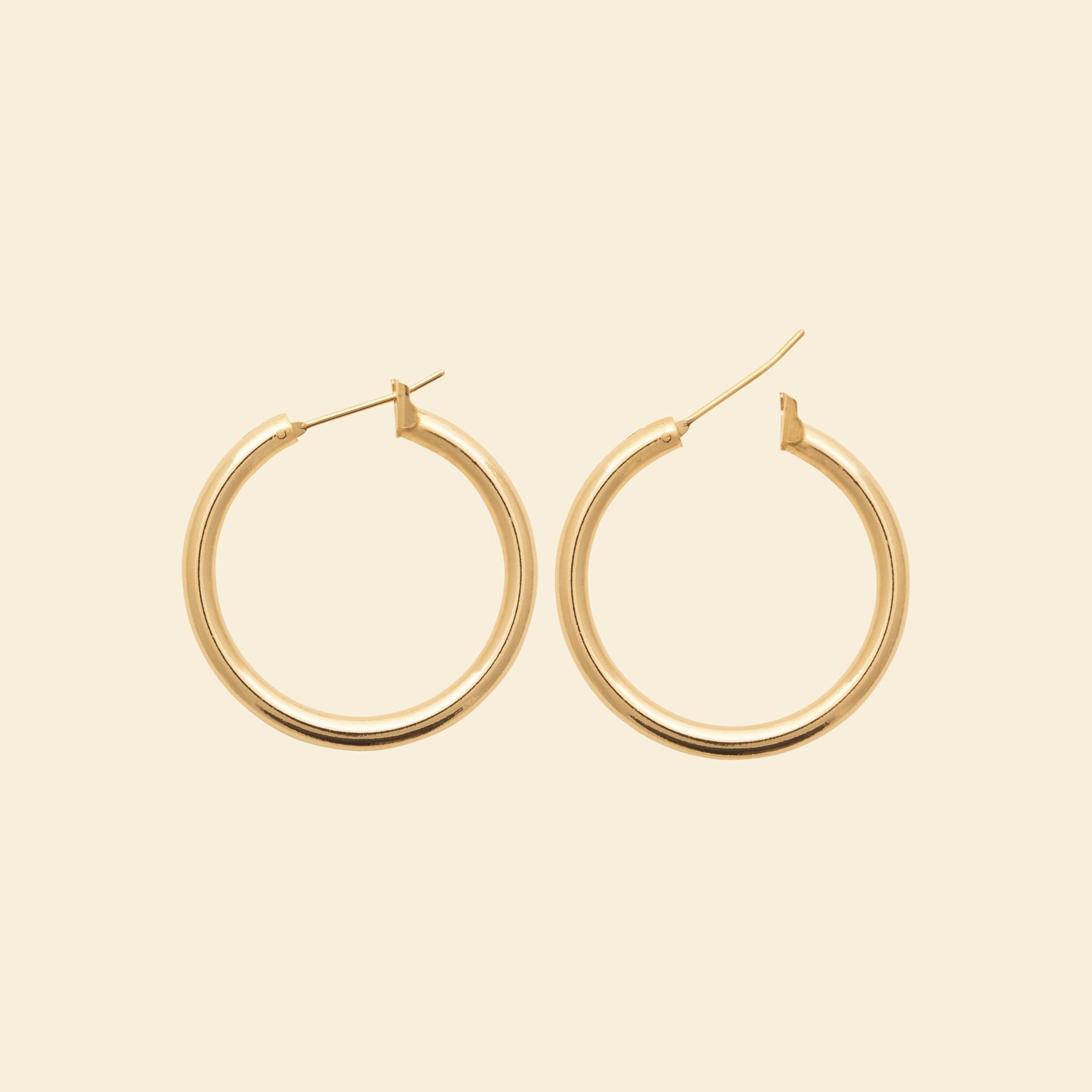 Créoles plaqué or 30 mm