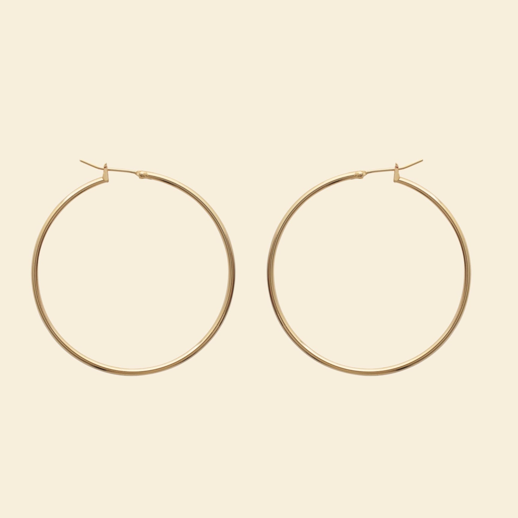 Créoles plaqué or 40 mm