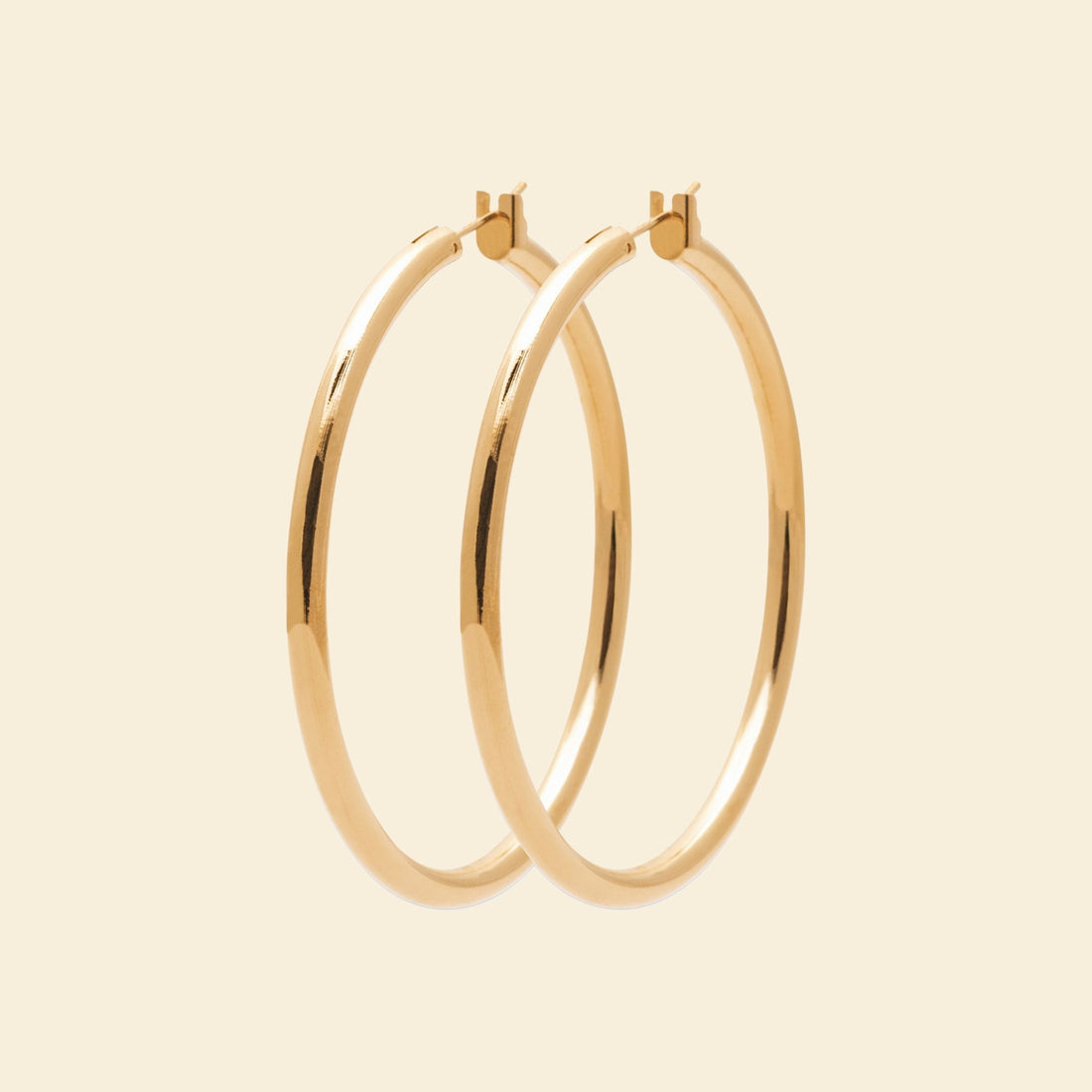 Créoles plaqué or 50 mm