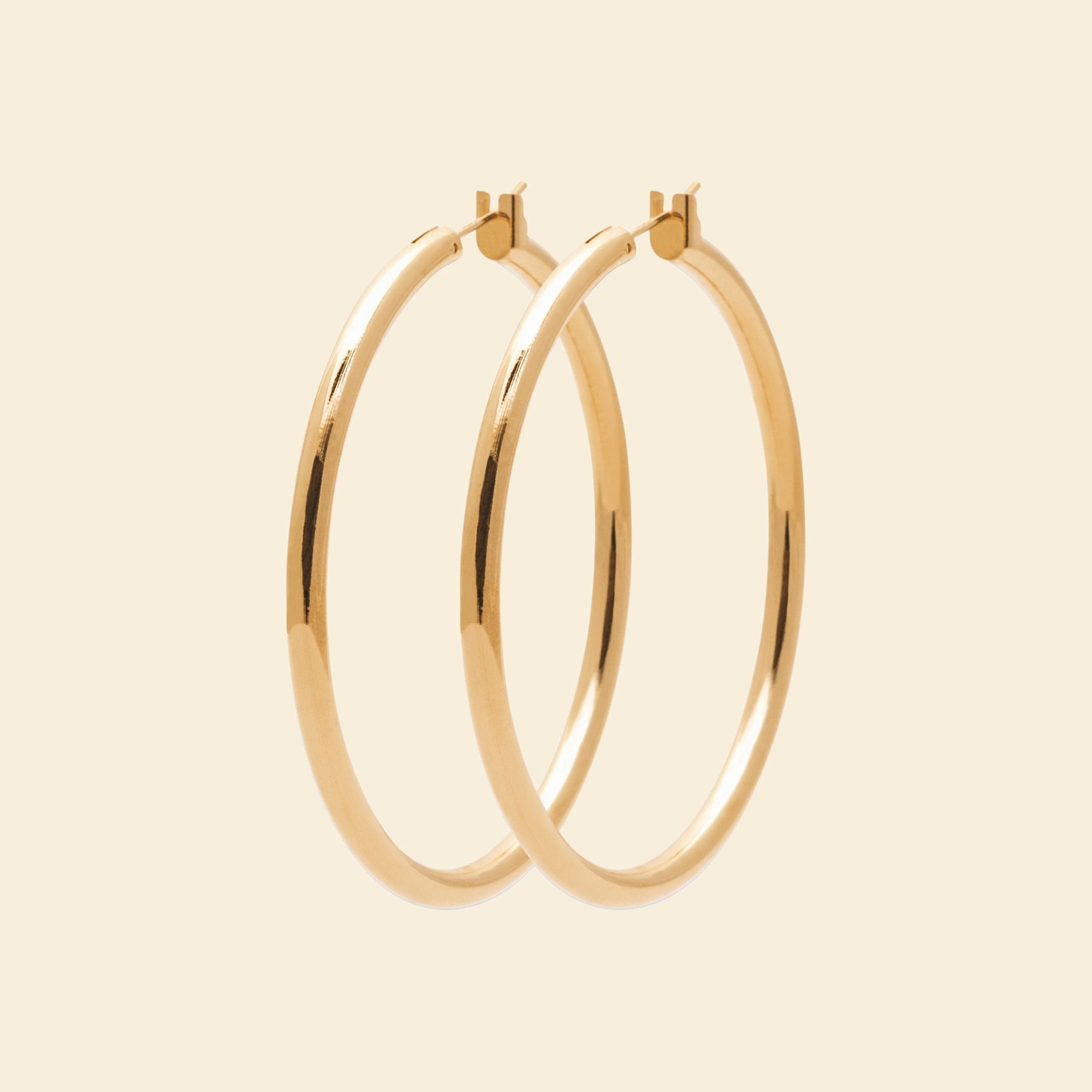 Créoles plaqué or 50 mm