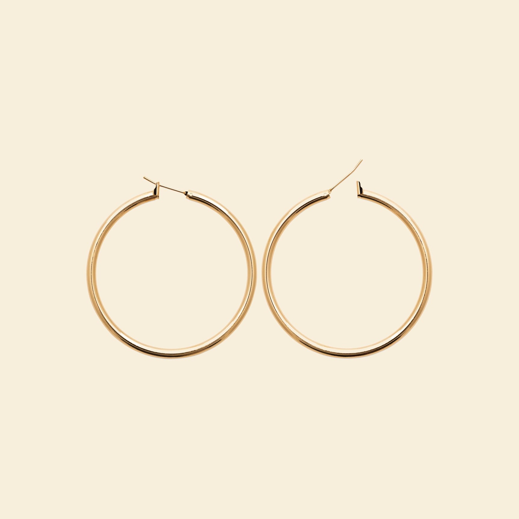 Créoles plaqué or 50 mm