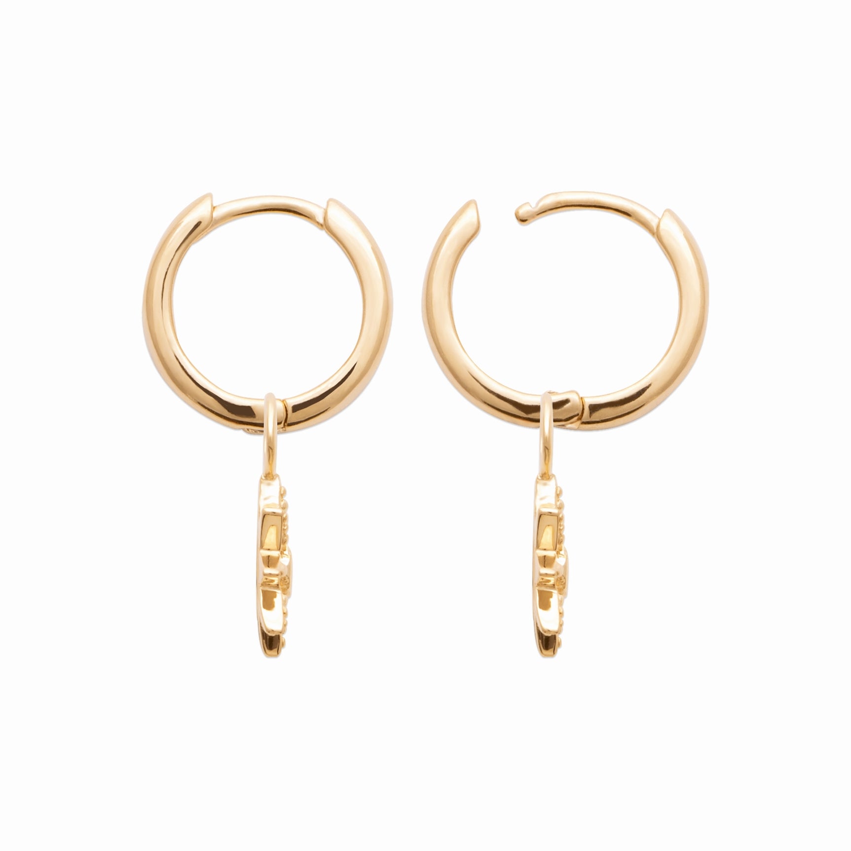 Créoles soleil plaqué or