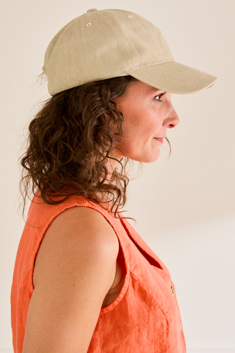 Gilet sans manches en lin Noémie ORANGE