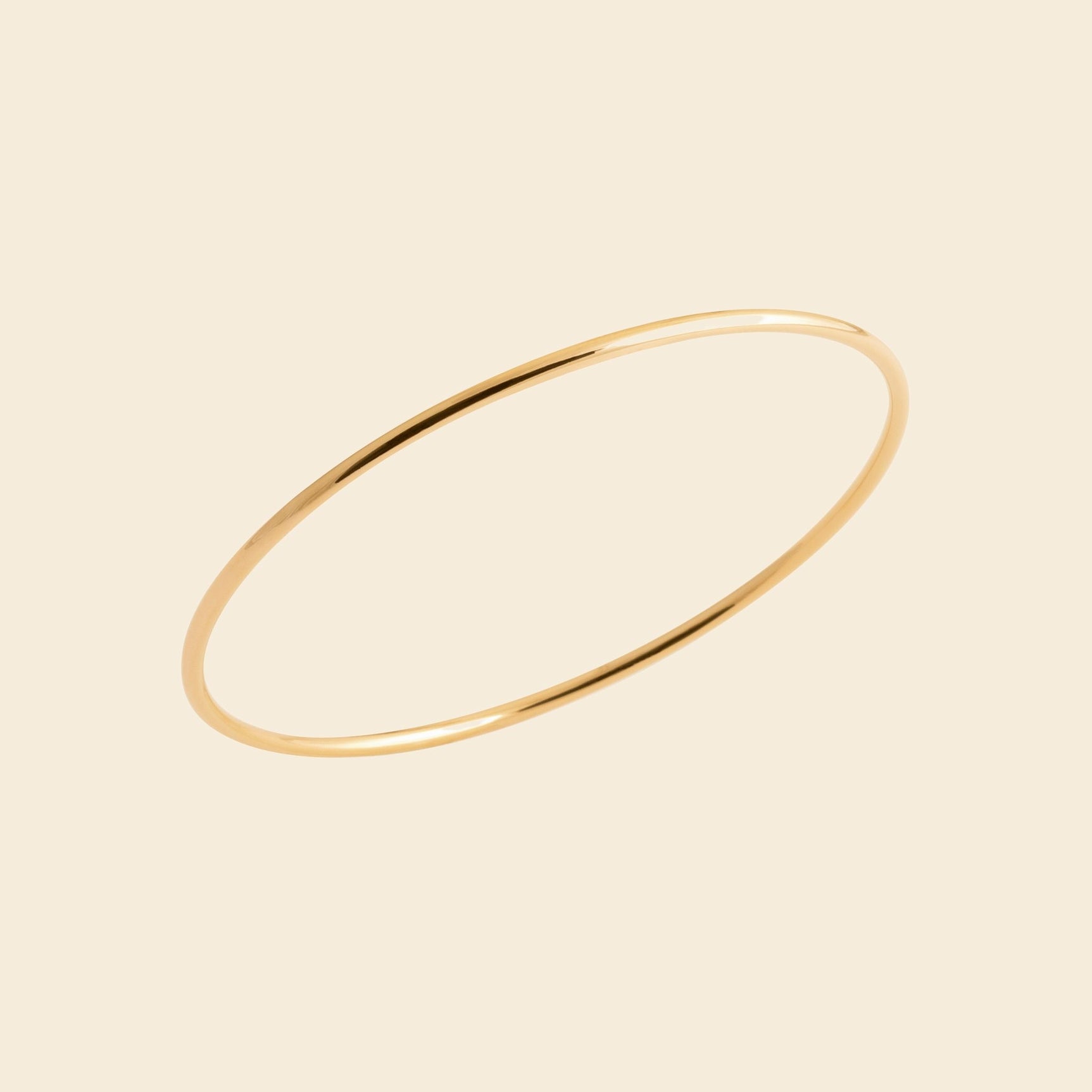 Jonc plaqué or fin 54 mm