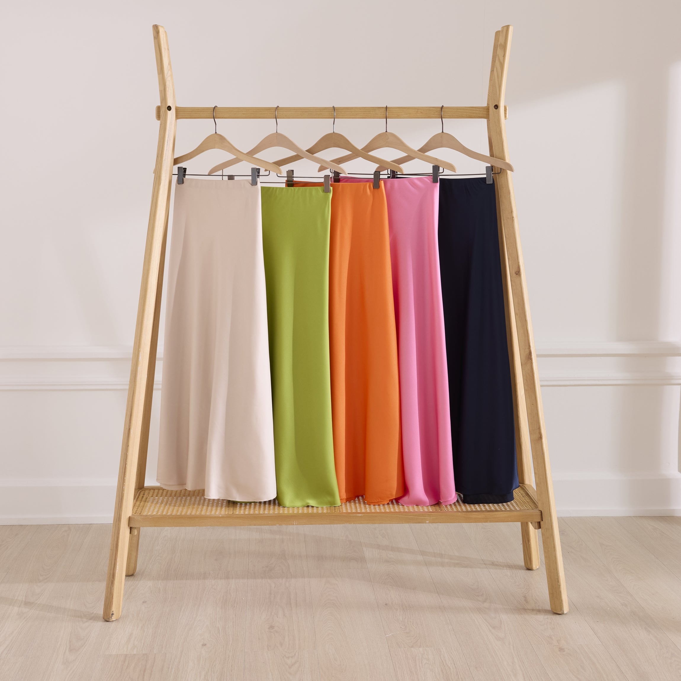 Jupe longue satin Mélina BEIGE