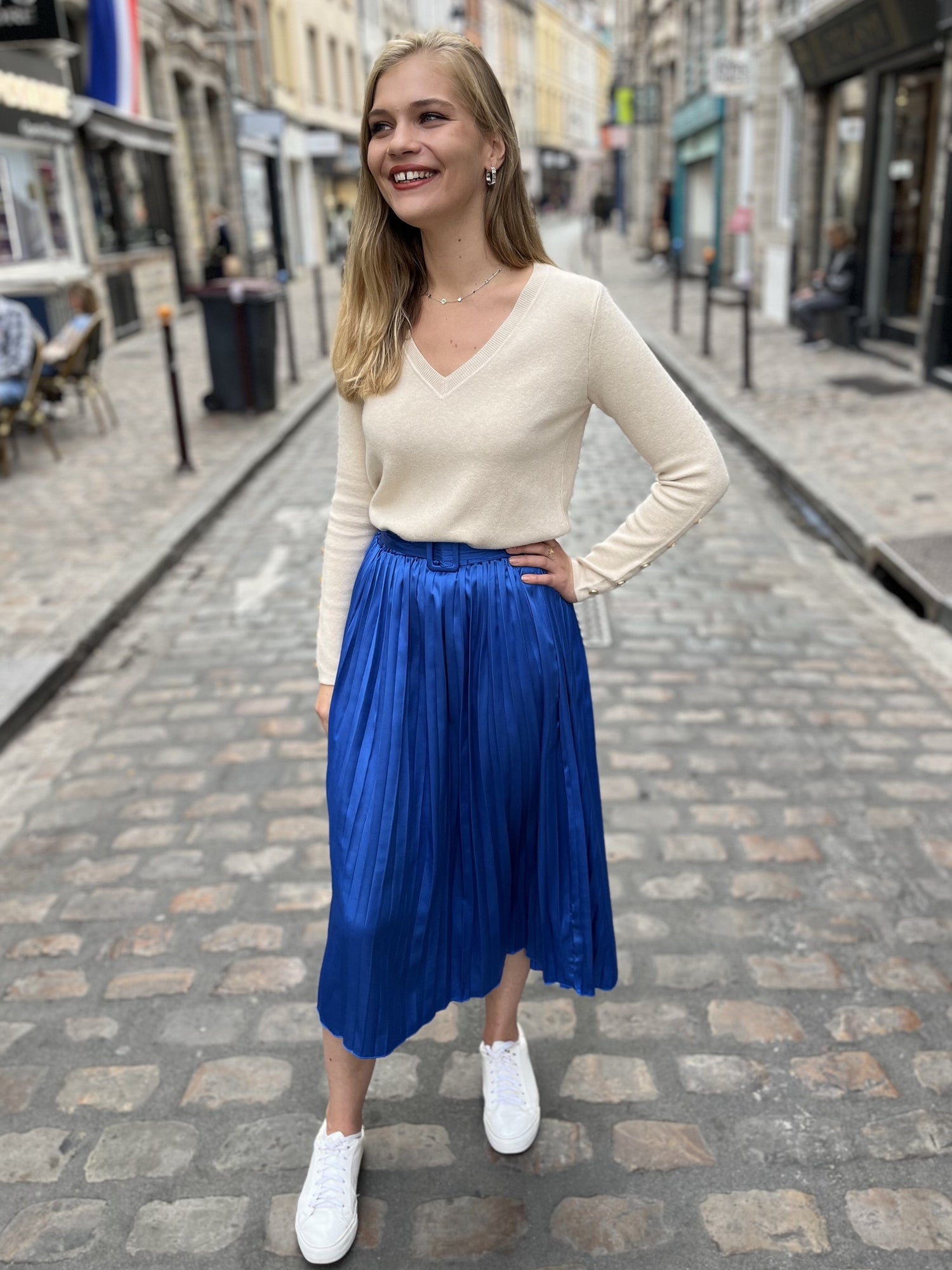 Jupe plissée mi-longue ROYAL