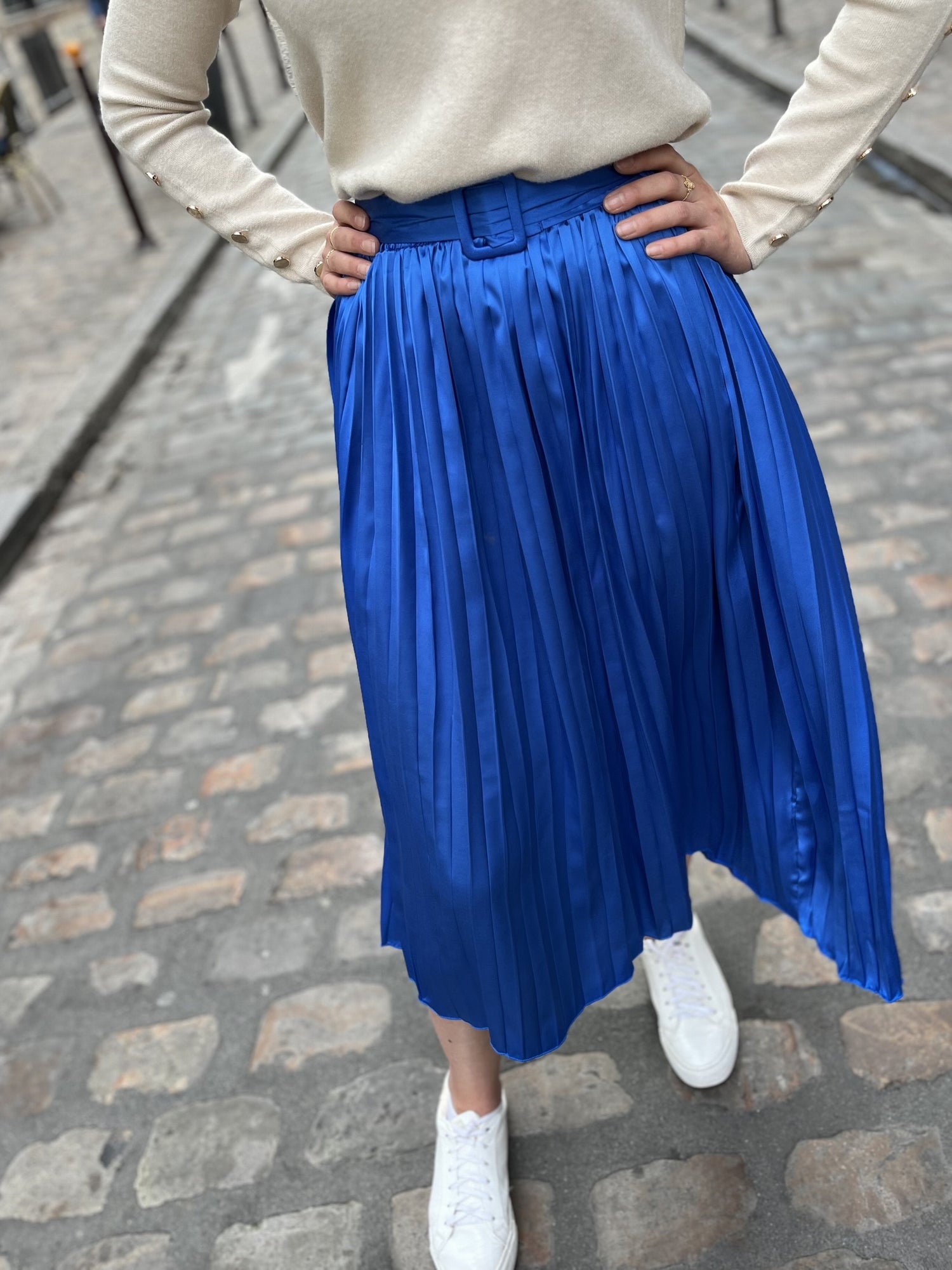 Jupe plissée mi-longue ROYAL