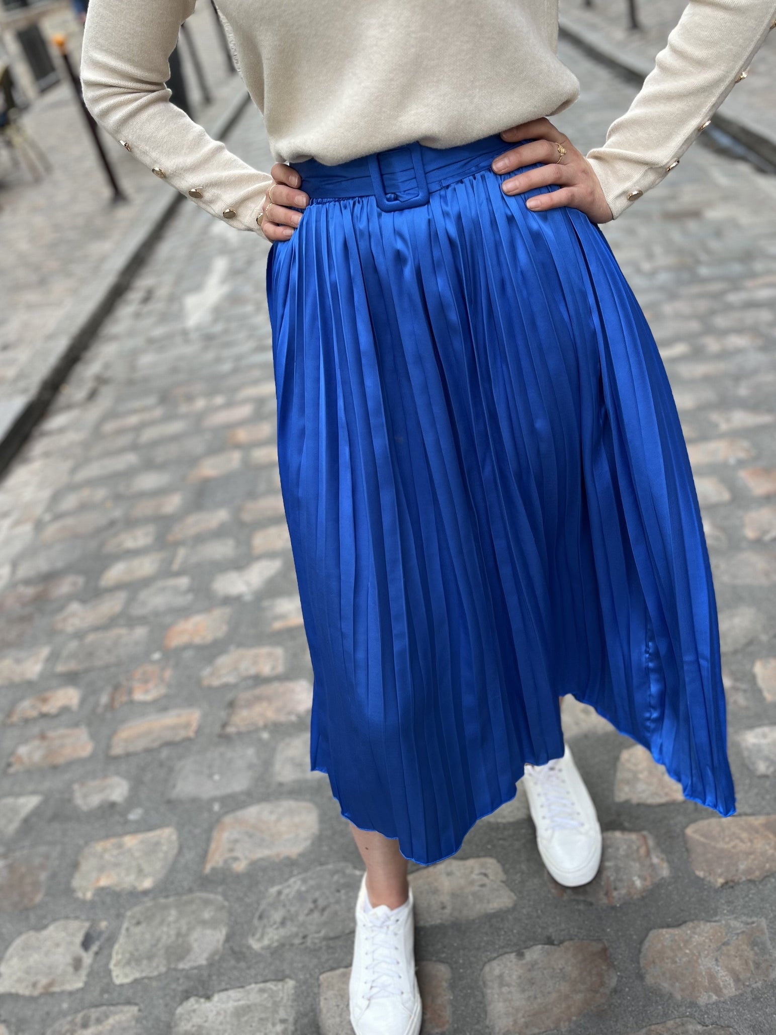 Jupe plissée mi-longue ROYAL
