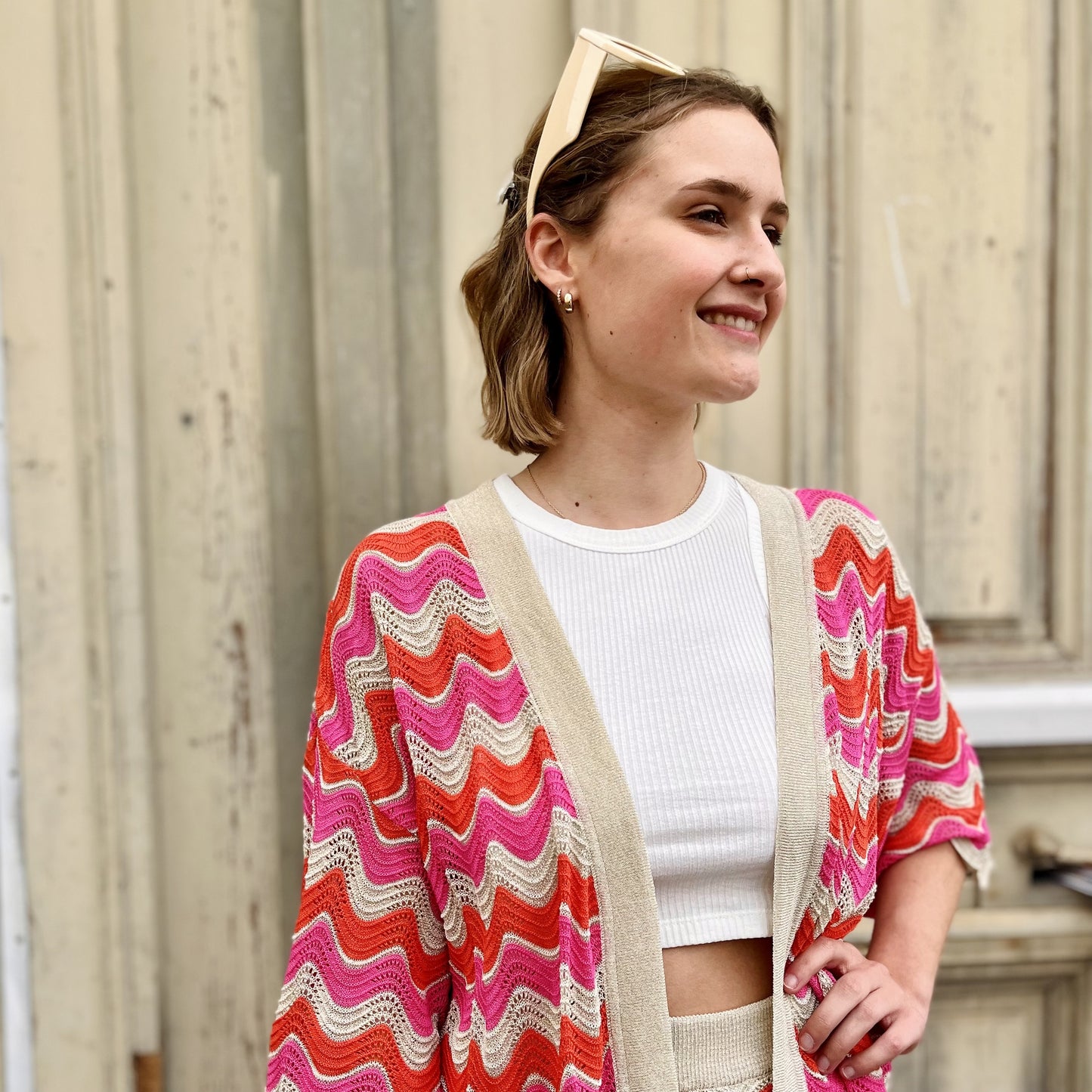 Kimono ajouré FRAMBOISE