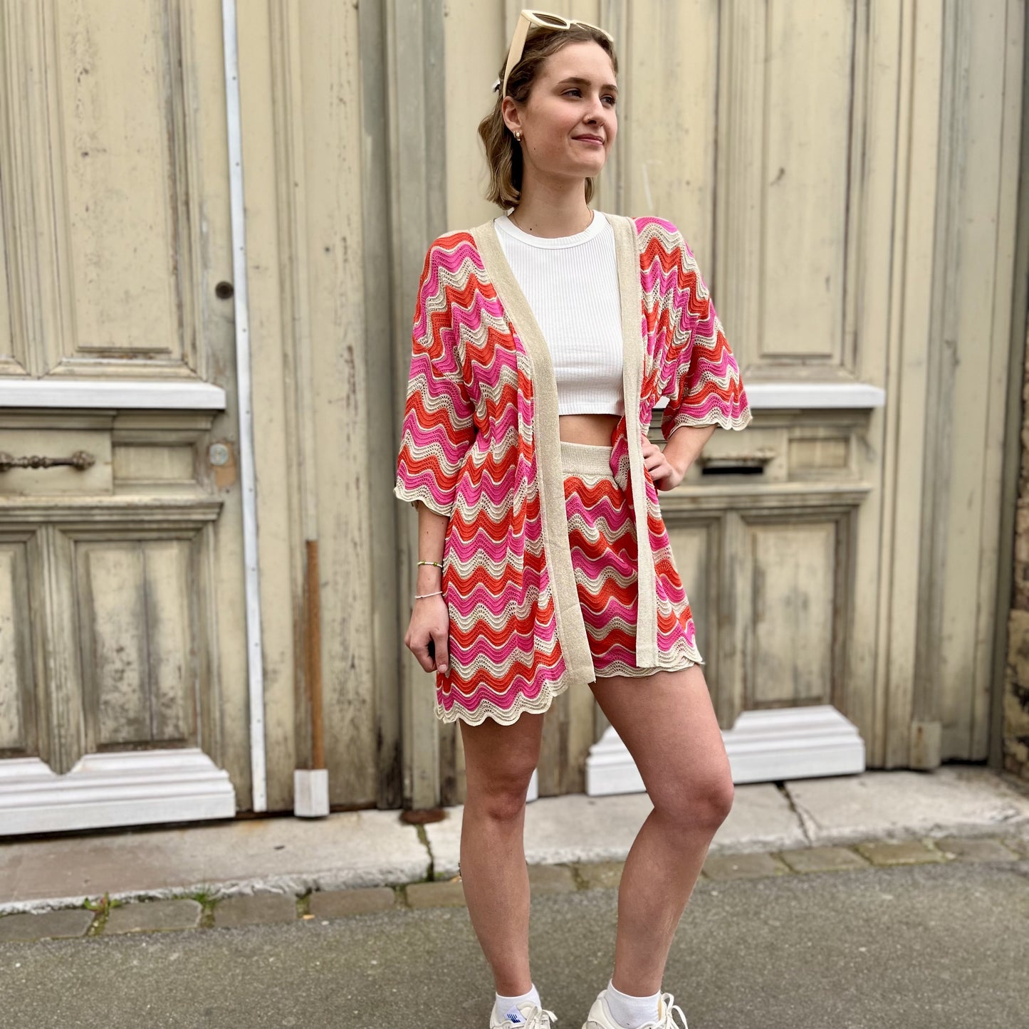 Kimono ajouré FRAMBOISE