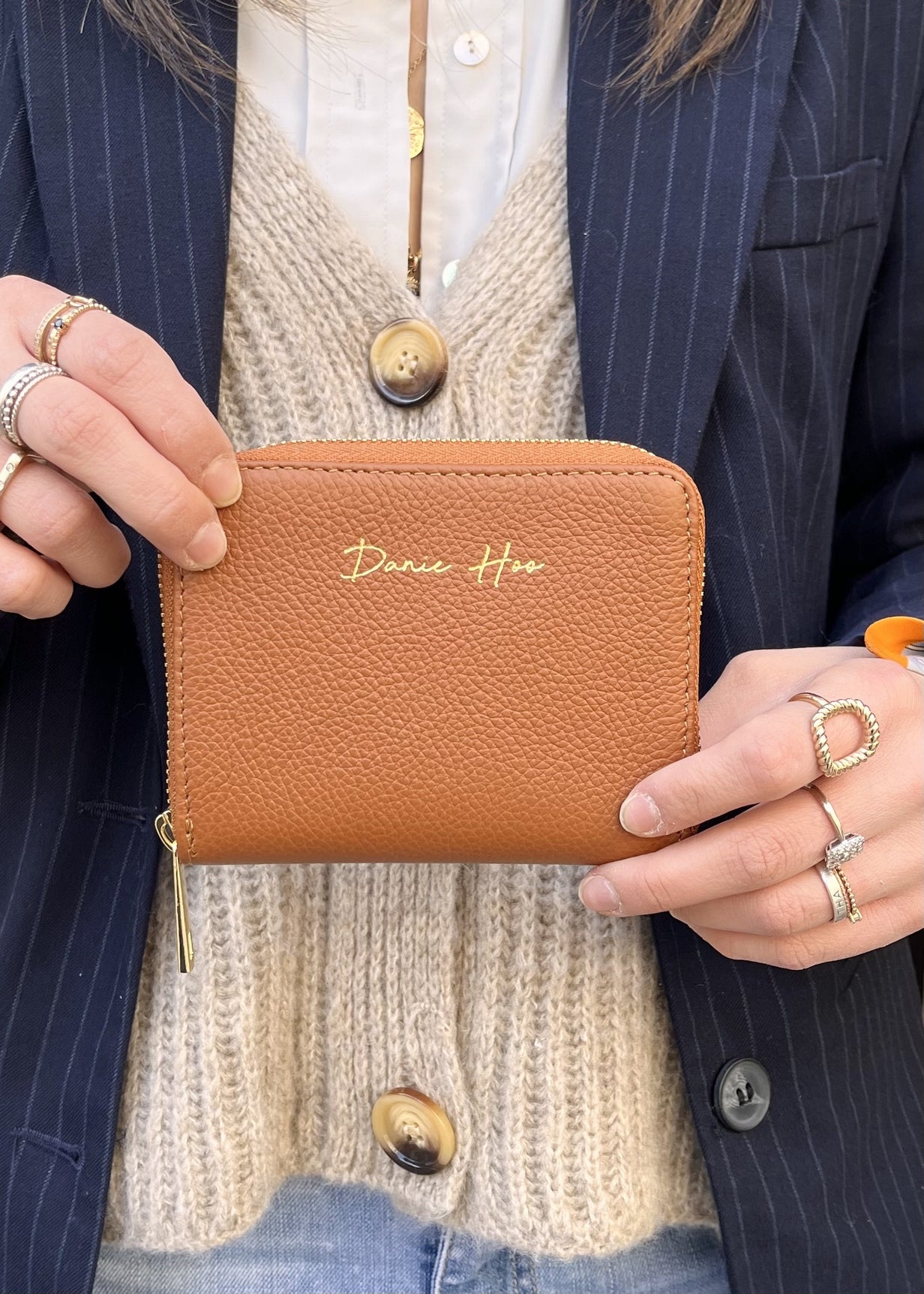 Mini-compagnon en cuir Lisa CARAMEL