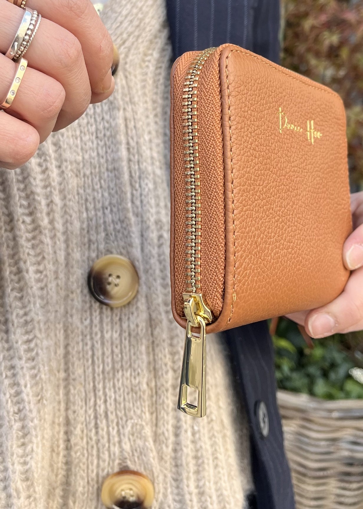 Mini-compagnon en cuir Lisa CARAMEL