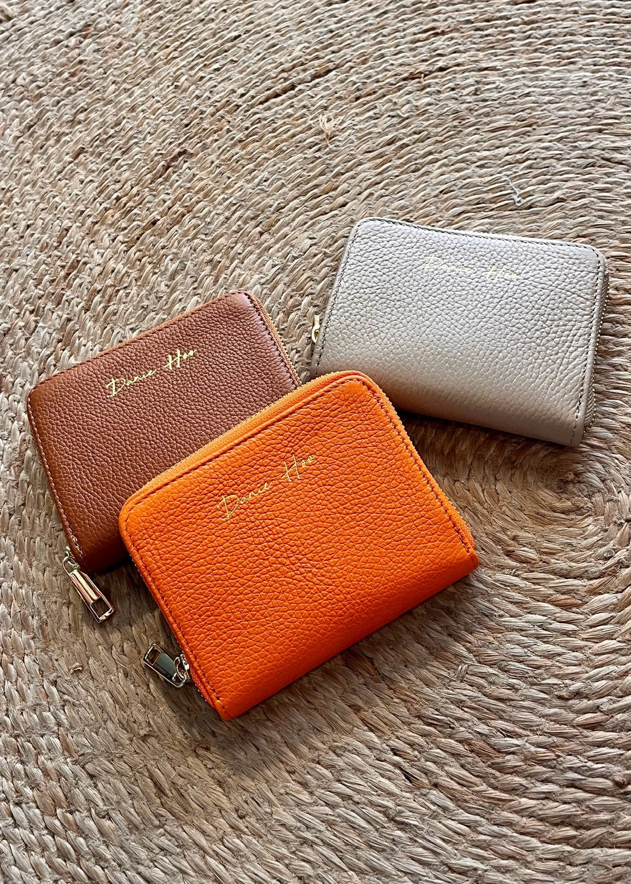 Mini-compagnon en cuir Lisa TAUPE