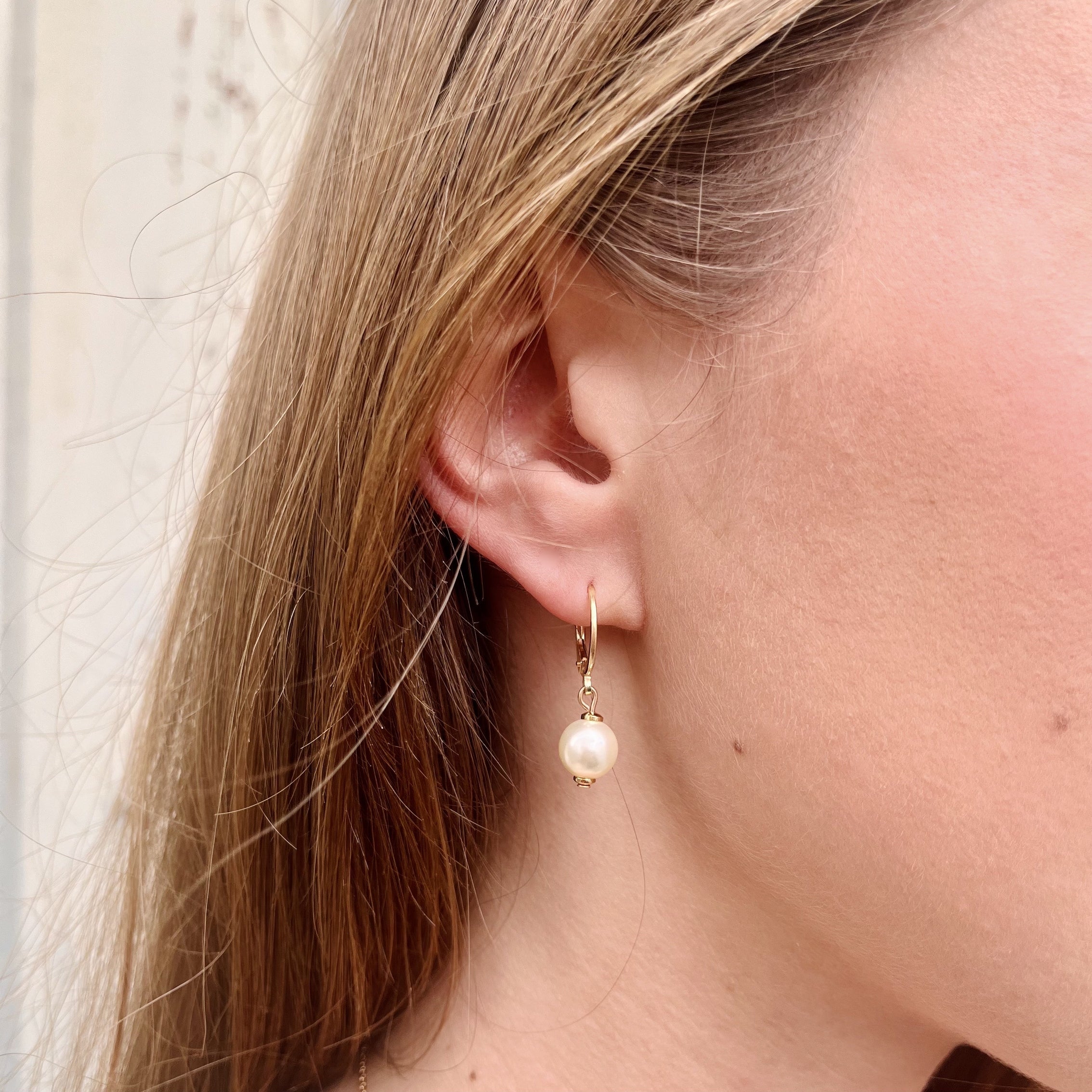 Mini créoles plaqué or Corinne SWARO IVOIRE