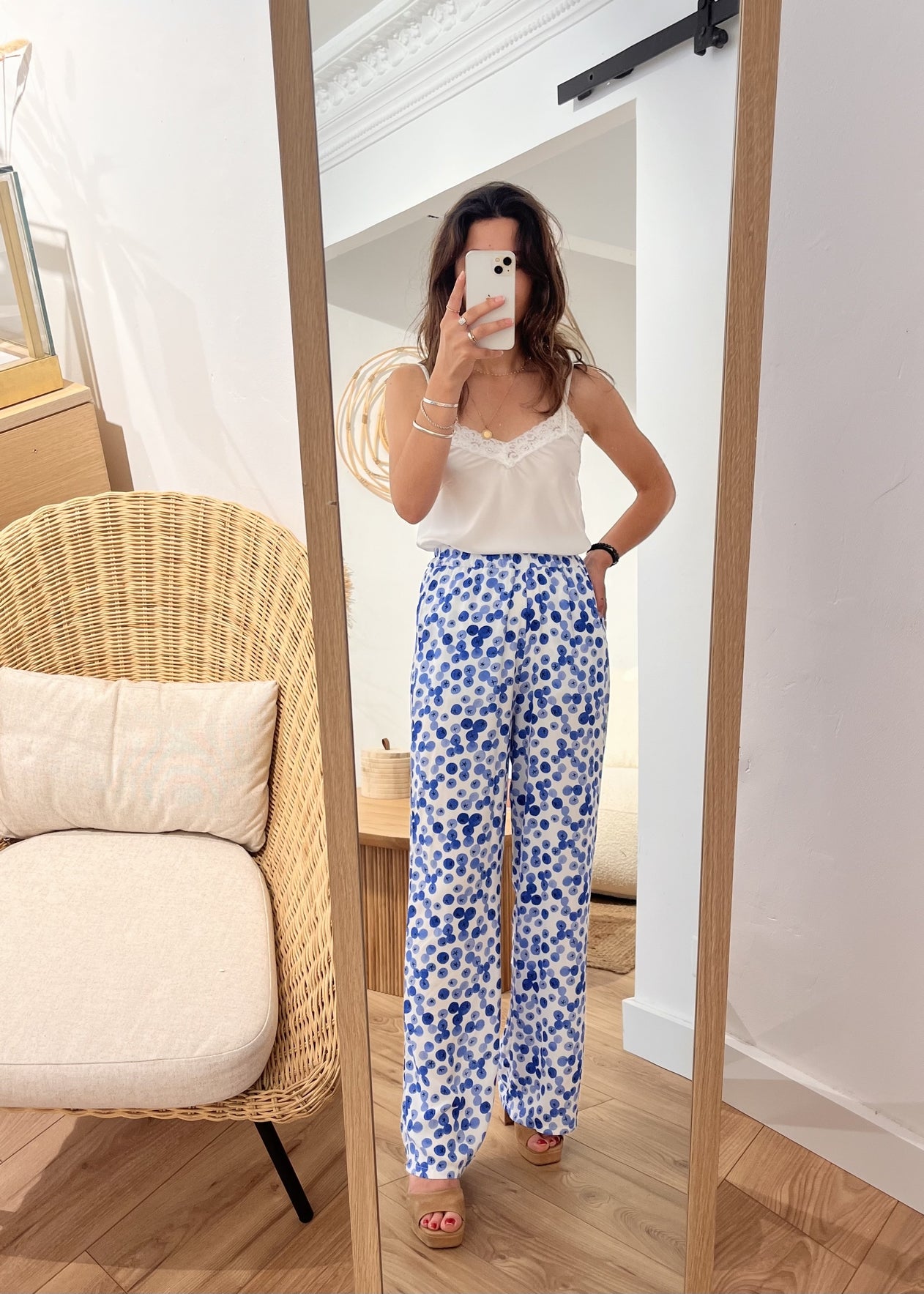 Pantalon fluide Sidonie MYRTILLES BLEU