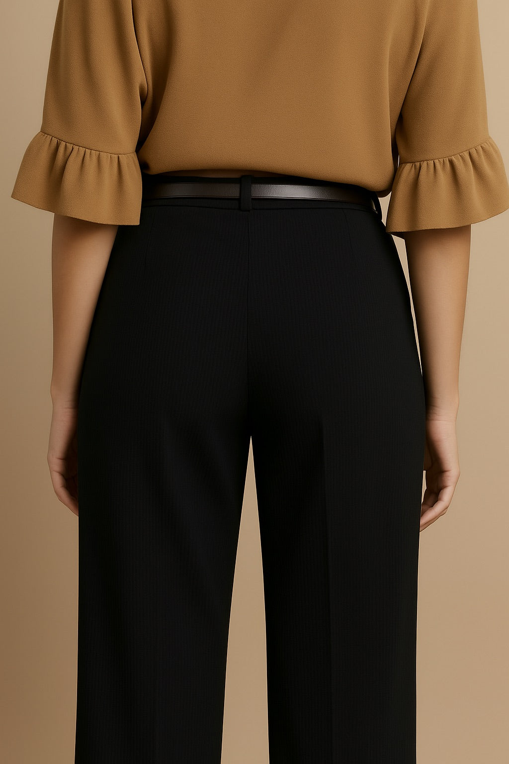 Pantalon velours Rosleyne - coupe carotte NOIR