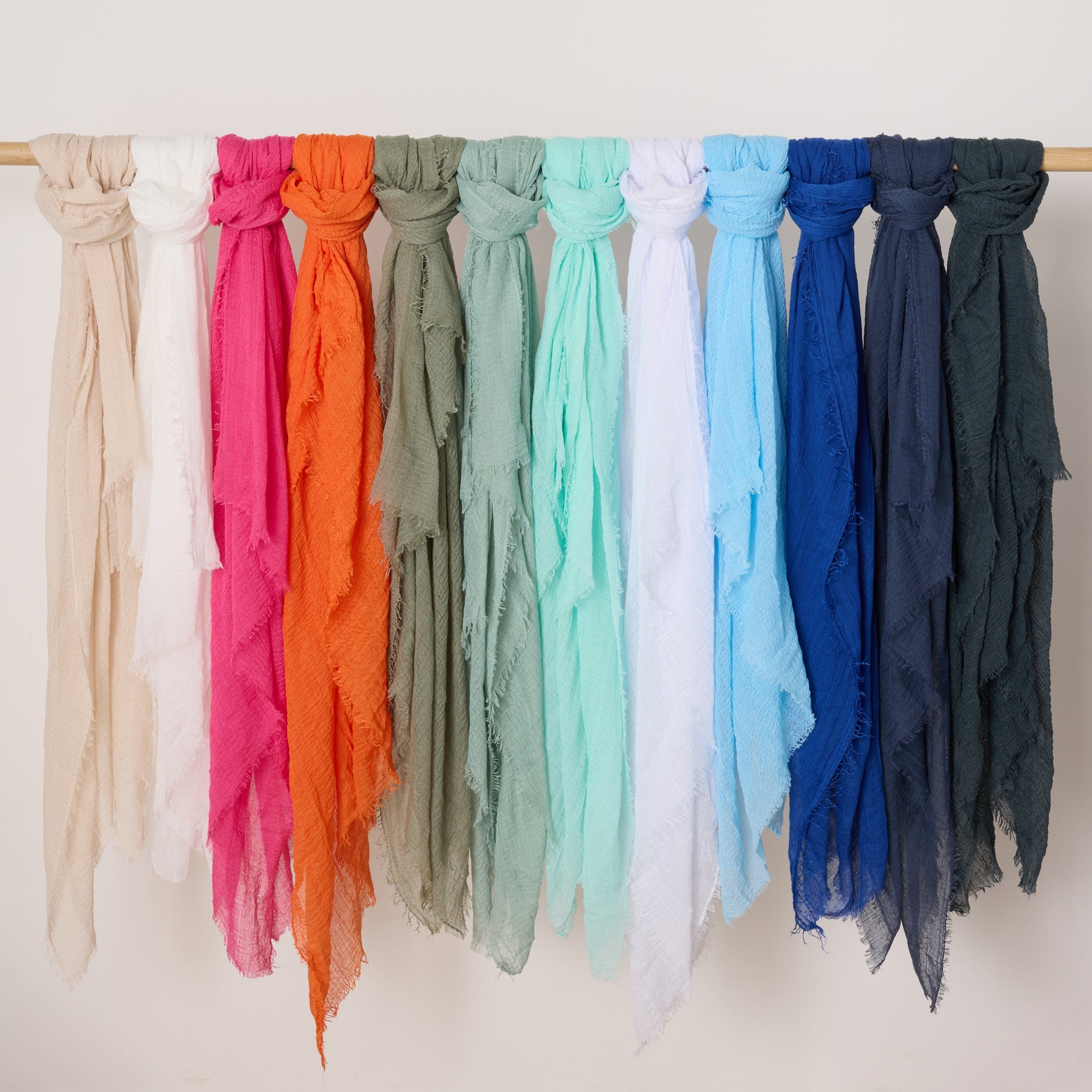 Pashmina uni 180x90 cm BLANC