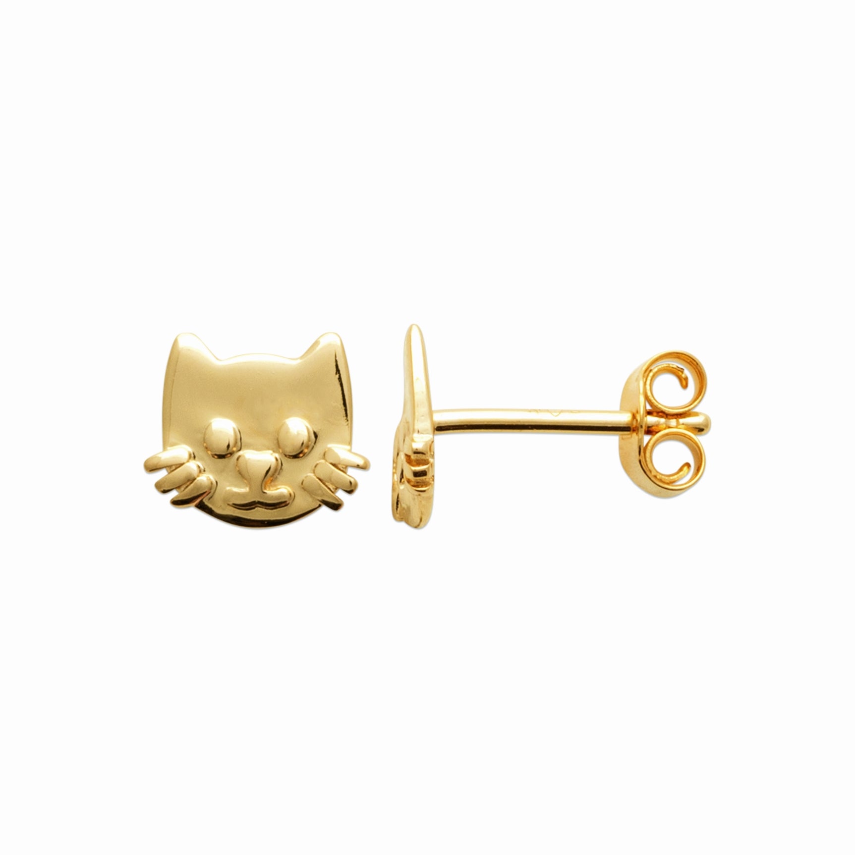 Puces chat plaqué or