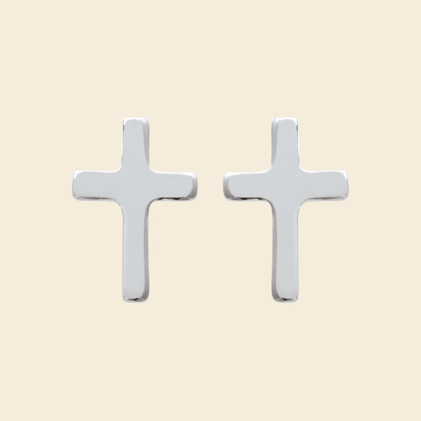 Puces croix argent