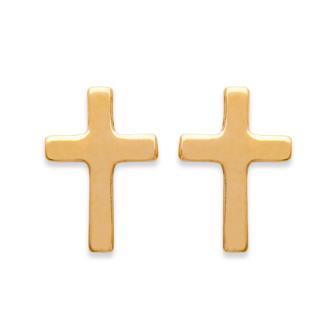 Puces croix plaque or