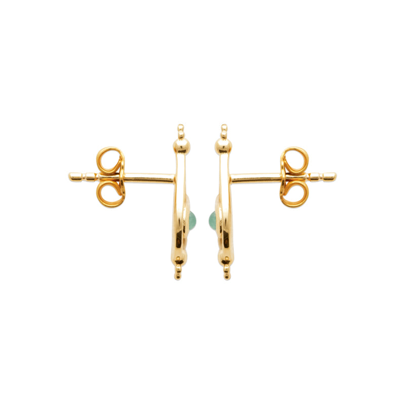 Puces plaqué or aventurine