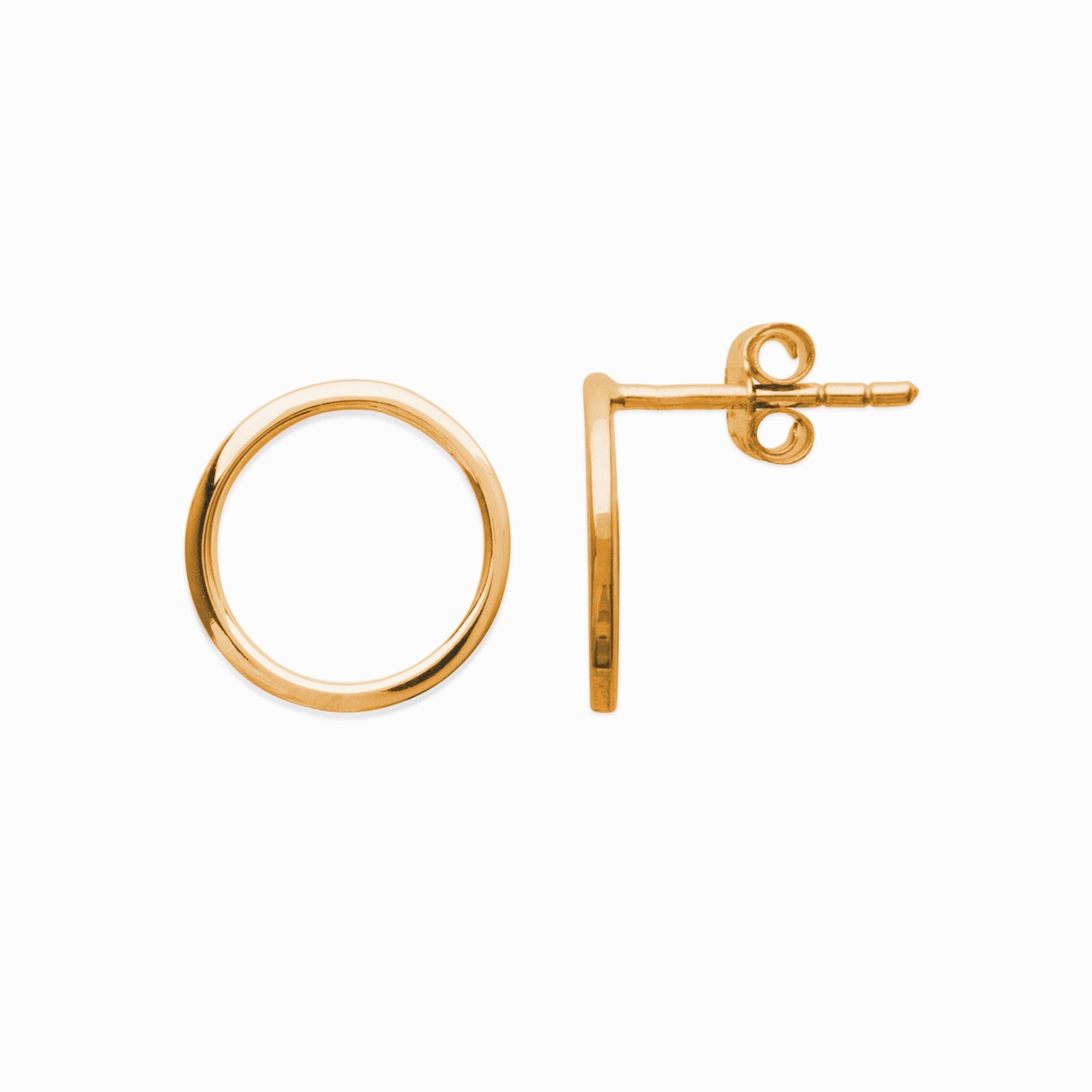 Puces plaqué or cercle ajouré