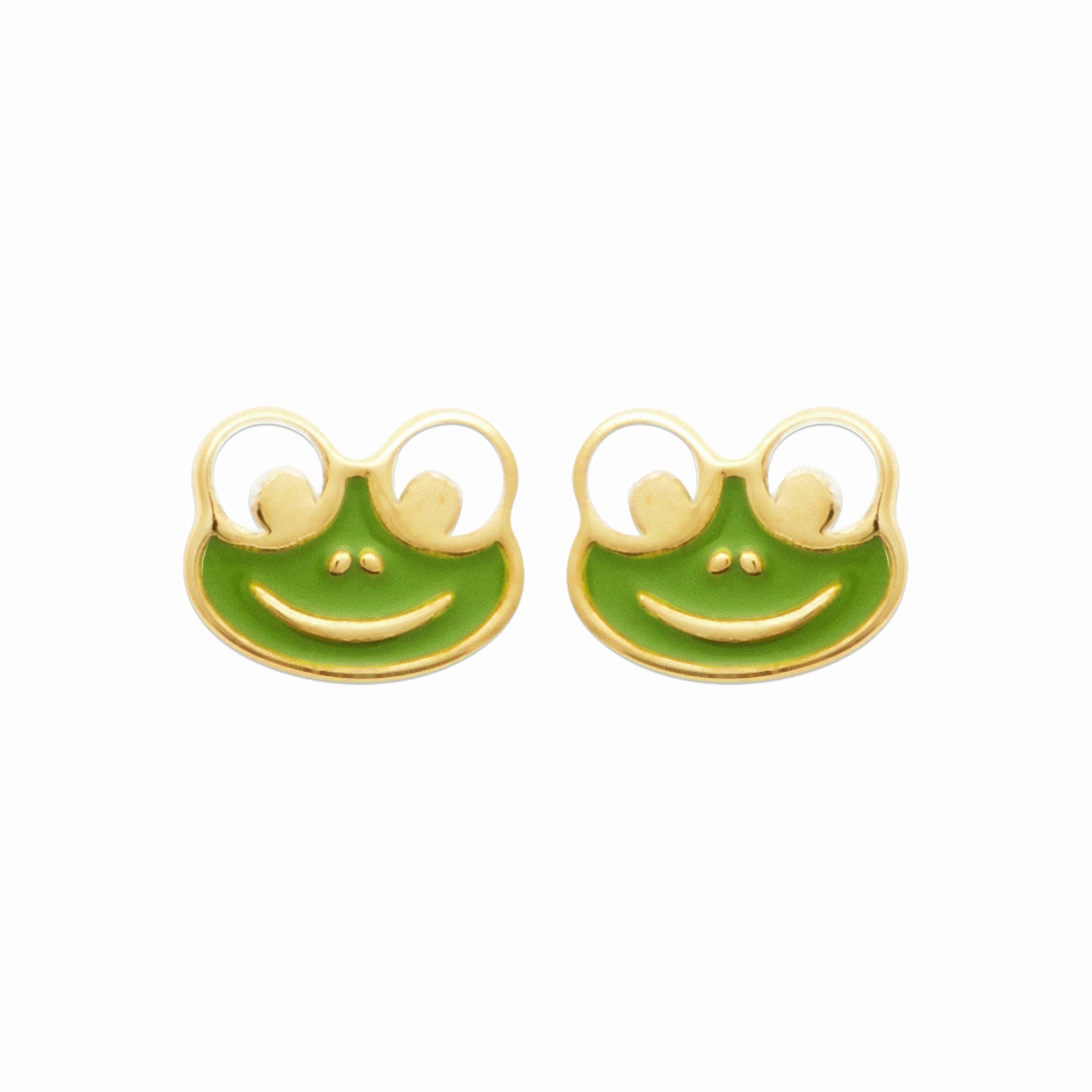 Puces plaqué or grenouille