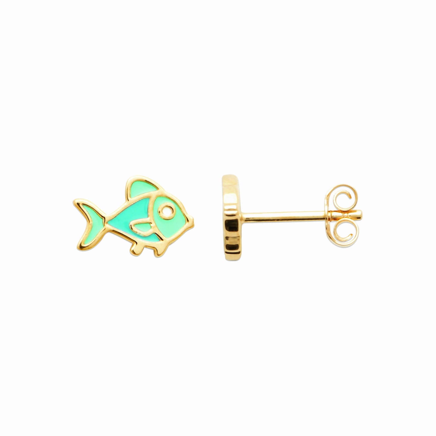 Puces poisson plaqué or