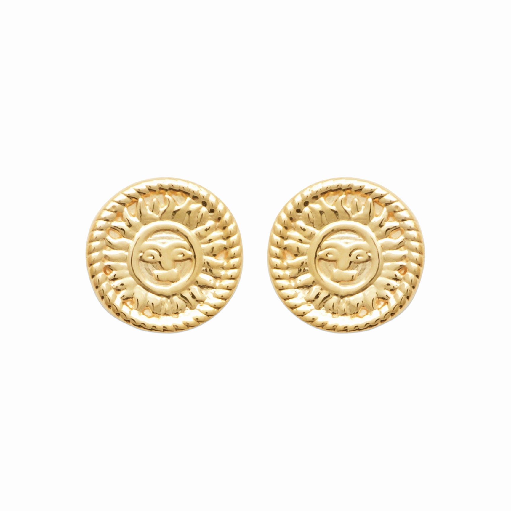 Puces soleil plaqué or