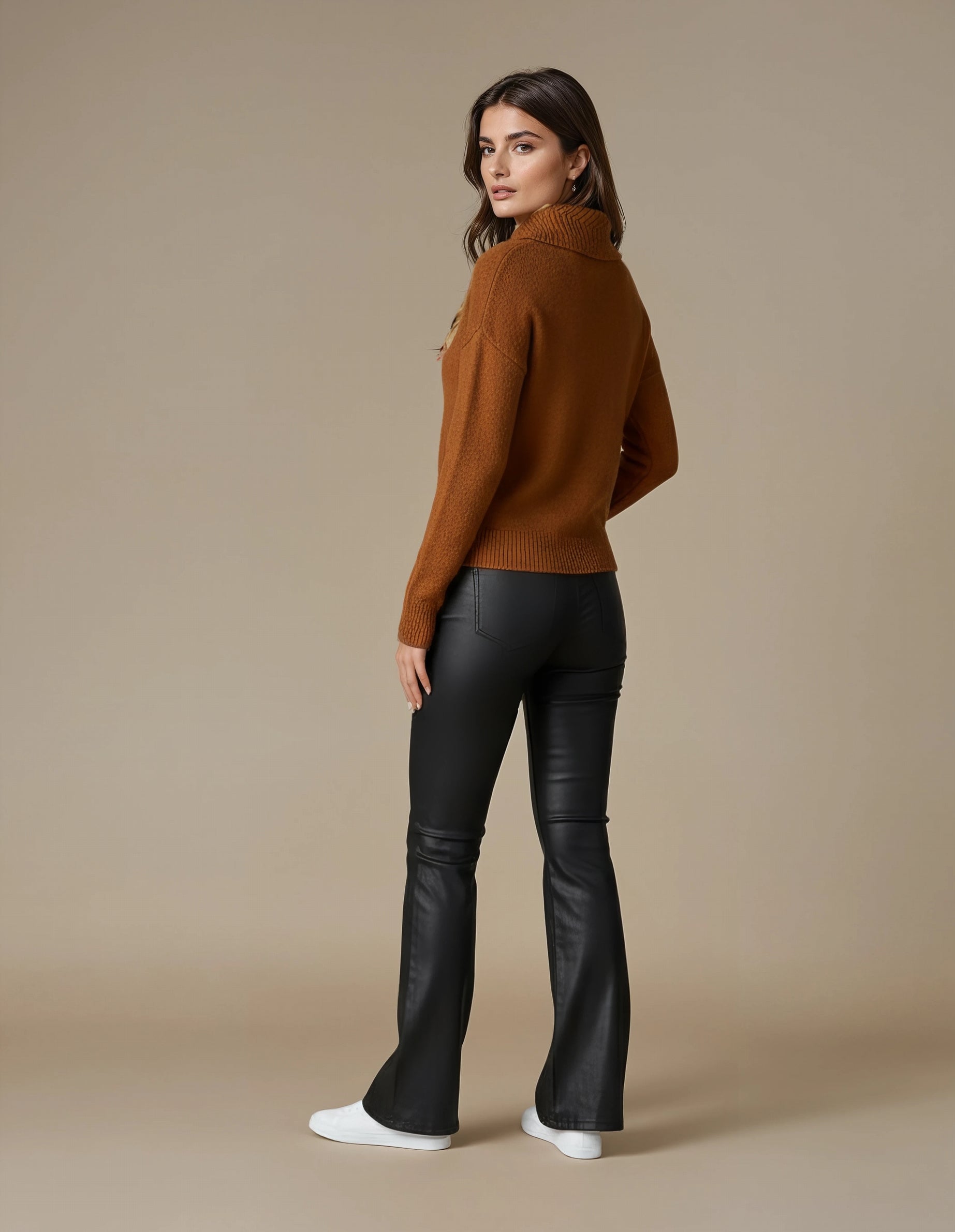 Pull col boule Barbara TERRACOTTA