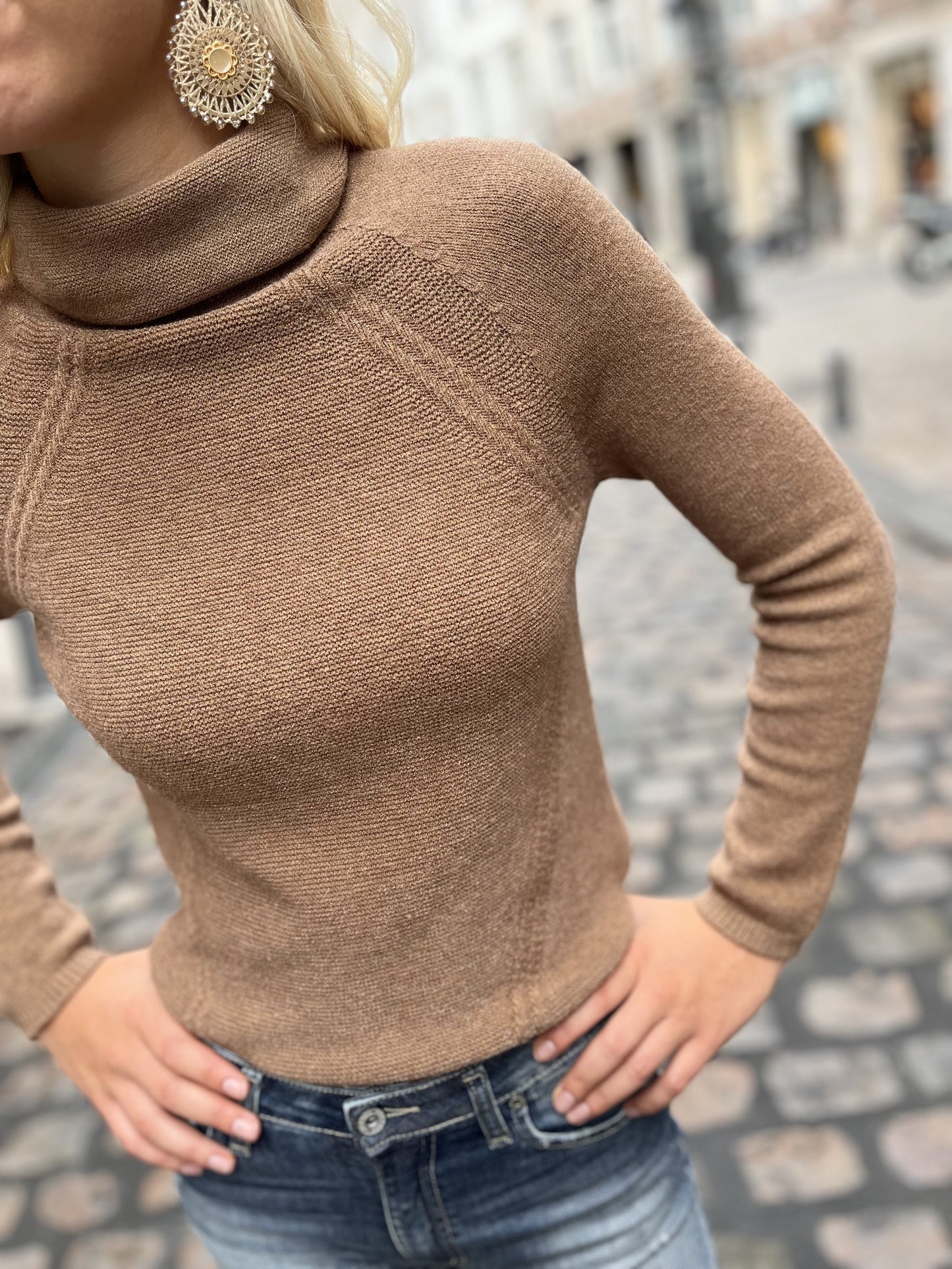 Pull col roulé Lou CARAMEL