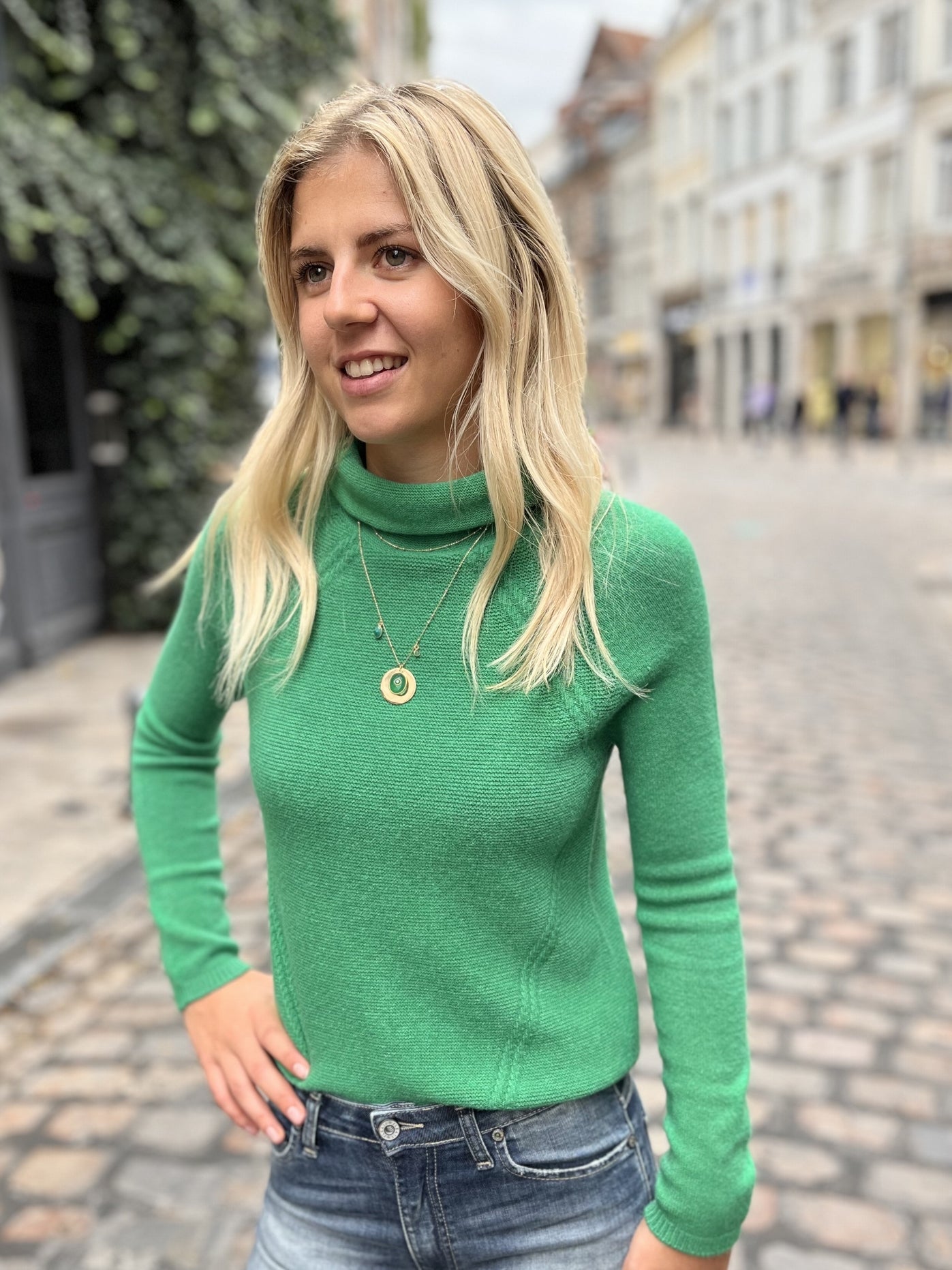 Pull col roulé Lou VERT GUCCI
