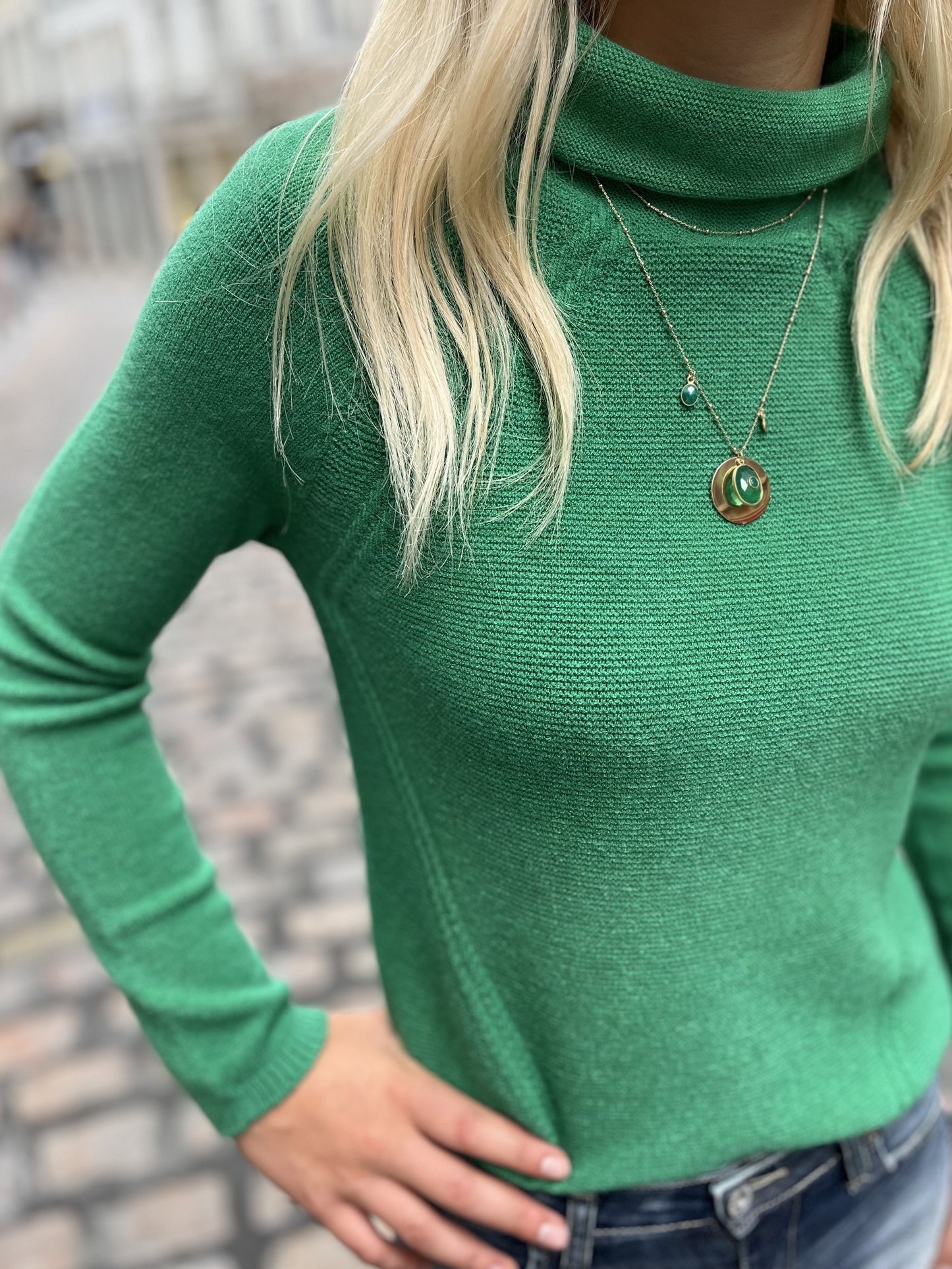 Pull col roulé Lou VERT GUCCI