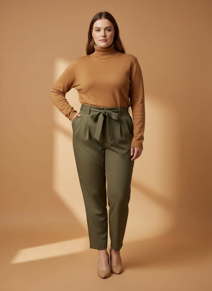 Pull col roulé Ninon - maille douce CAMEL